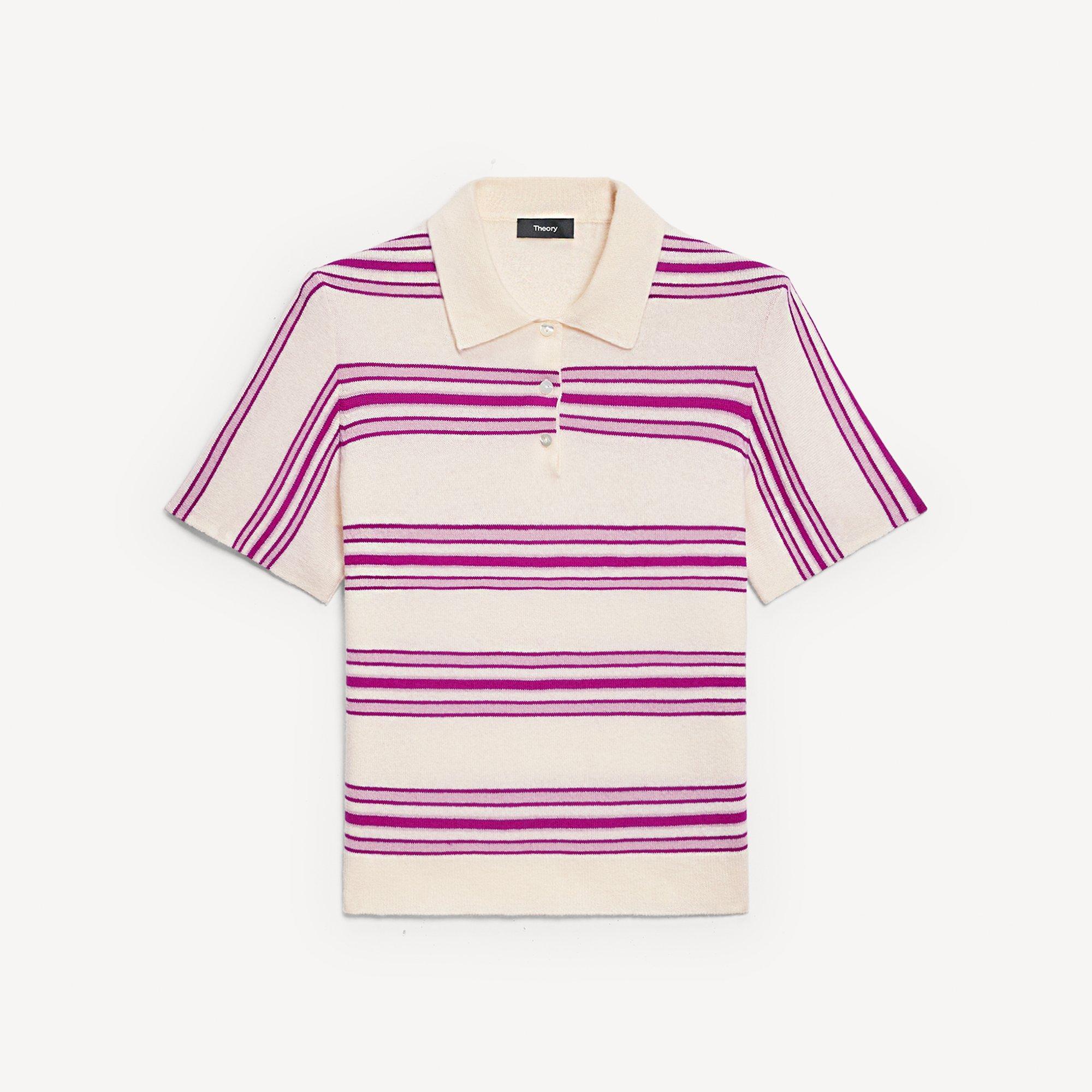 Striped Polo Shirt in Cashmere