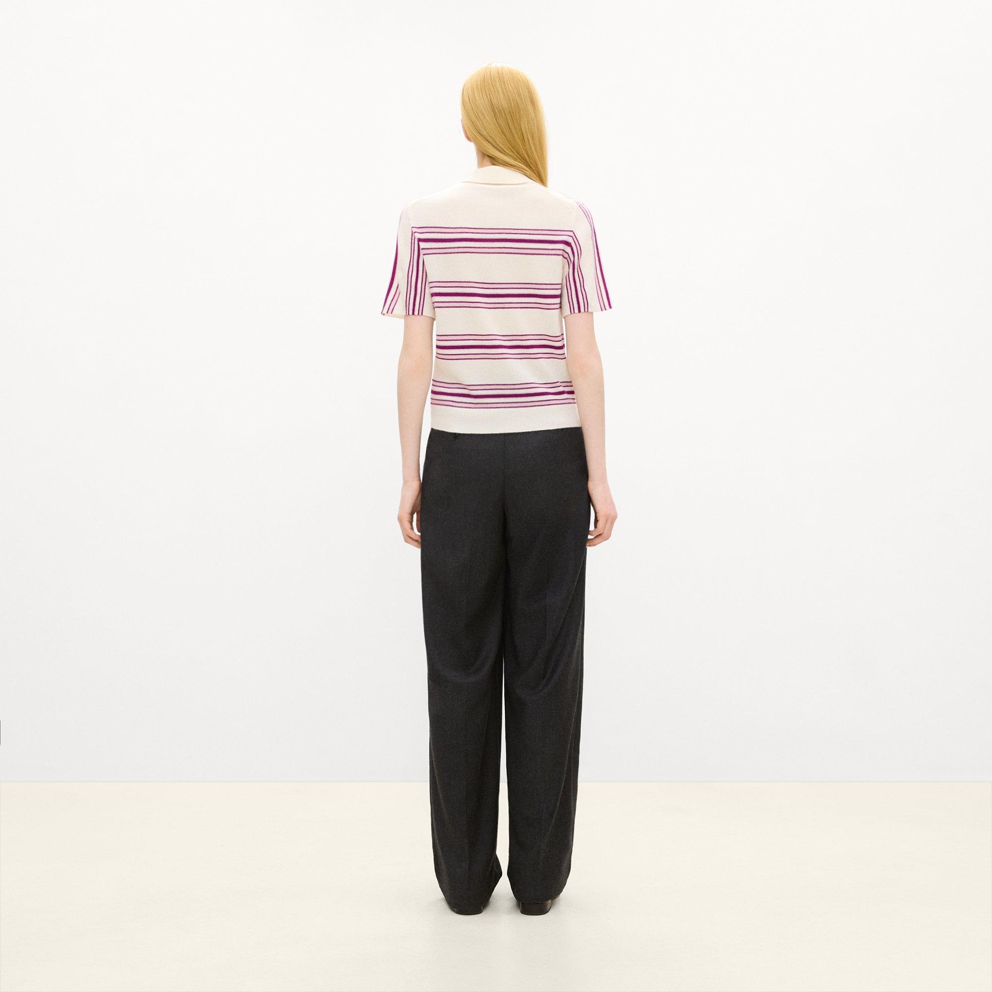 Striped Polo Shirt in Cashmere