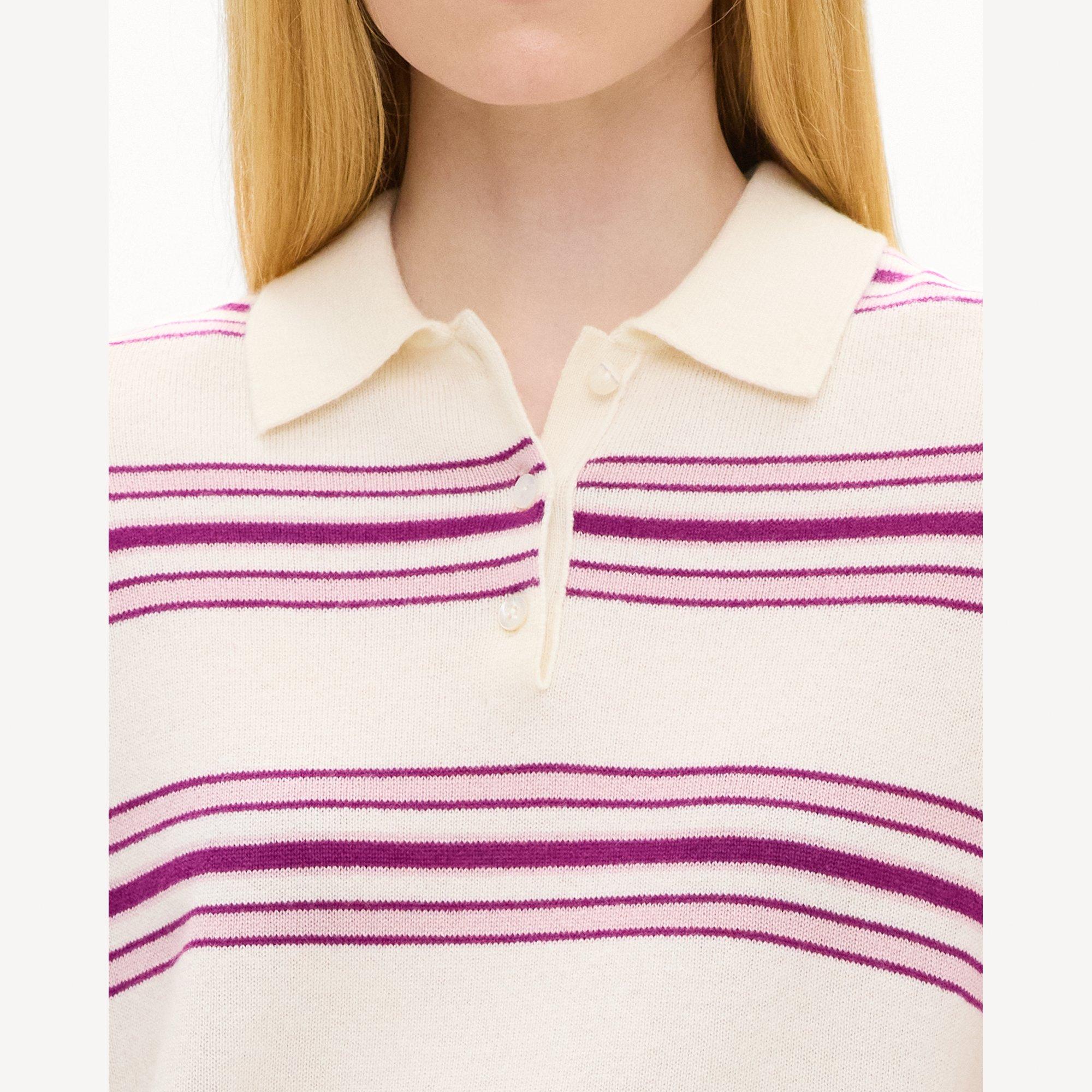 Striped Polo Shirt in Cashmere