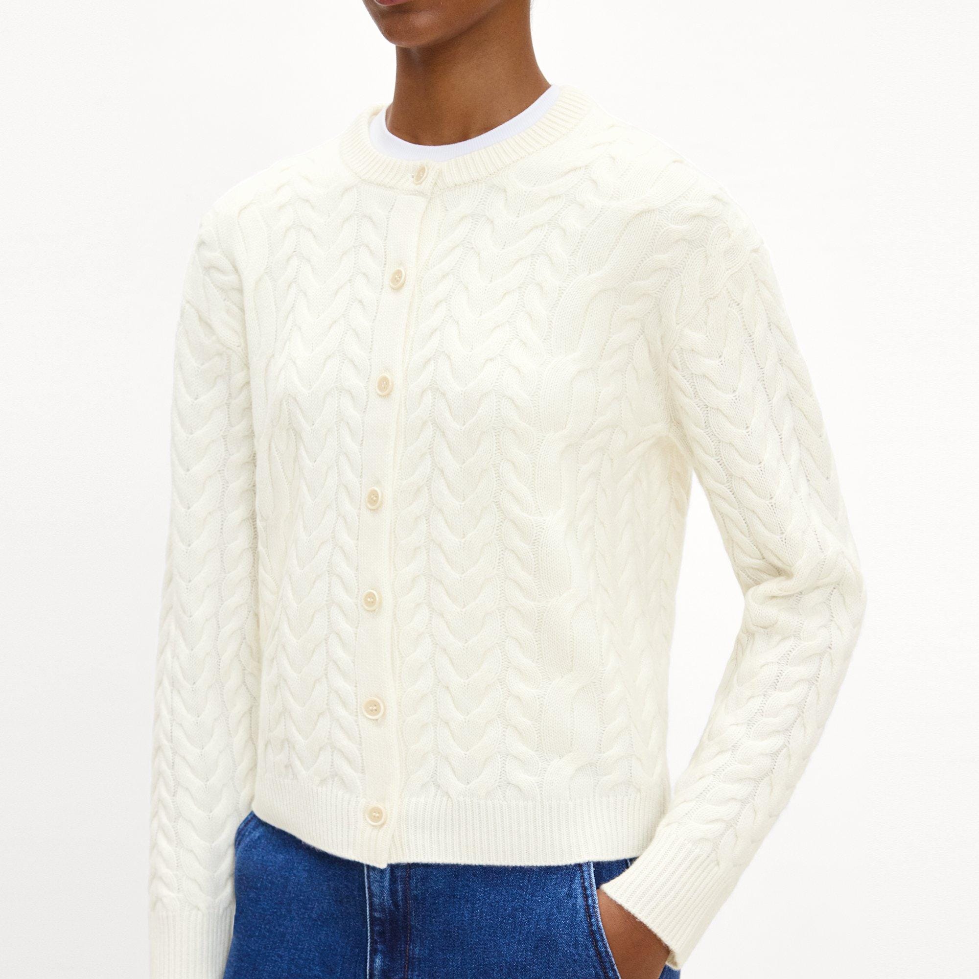 Cable-Knit Cardigan in Cashmere