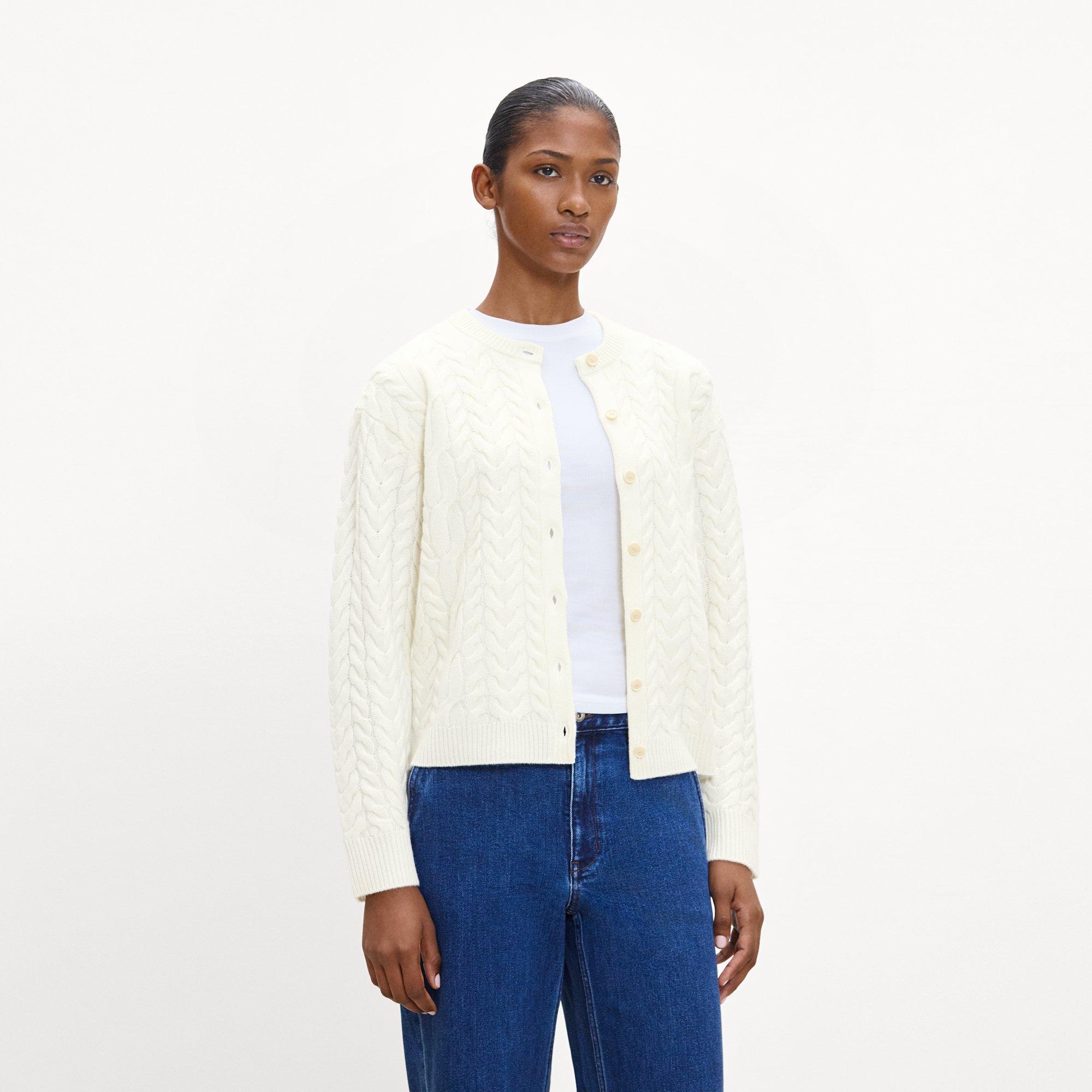 Cable-Knit Cardigan in Cashmere