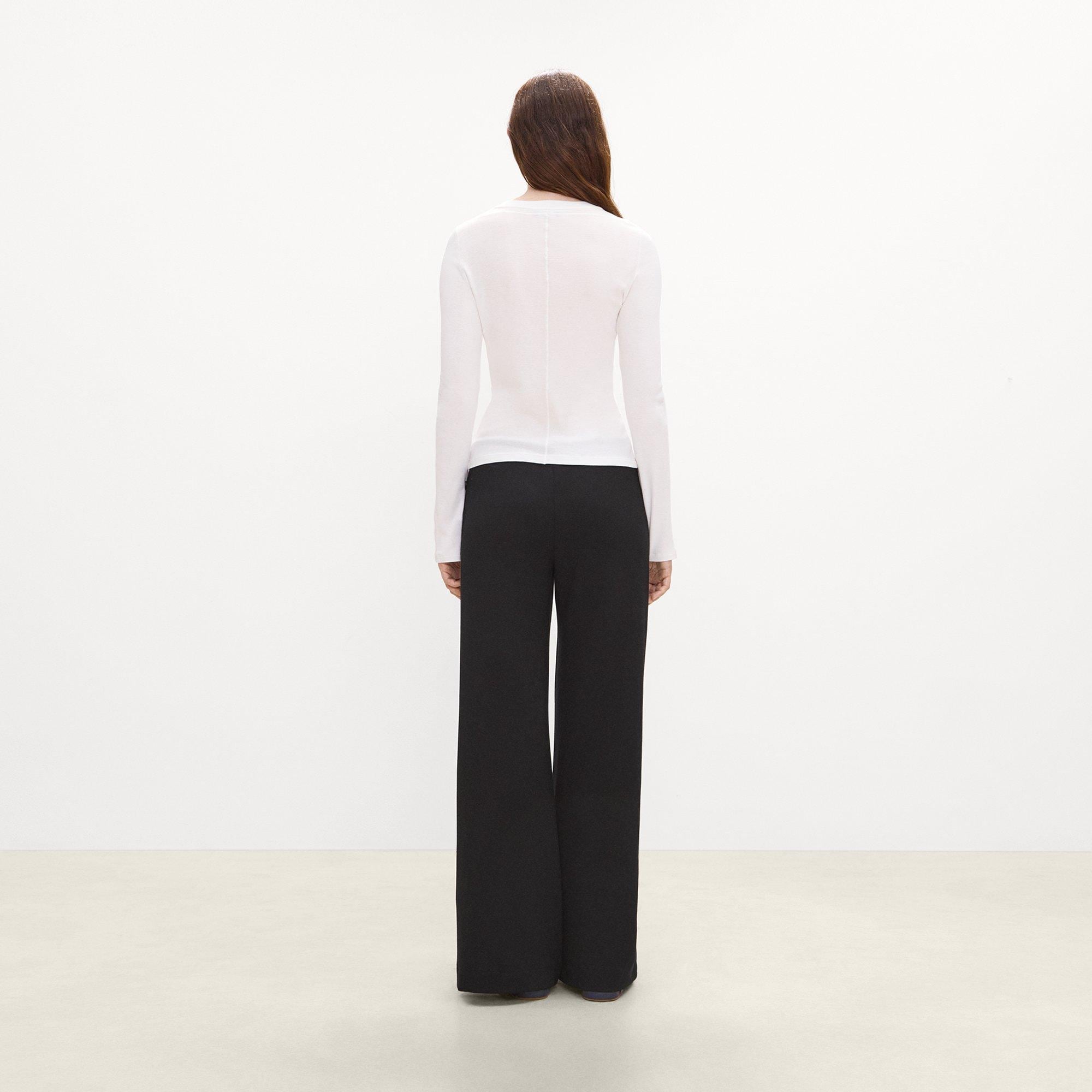Pull-On Flare Pant in Double-Knit Jersey