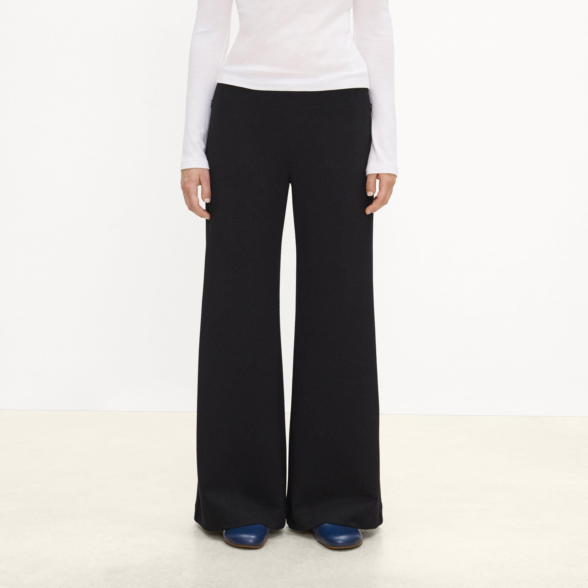 Pull-On Flare Pant in Double-Knit Jersey