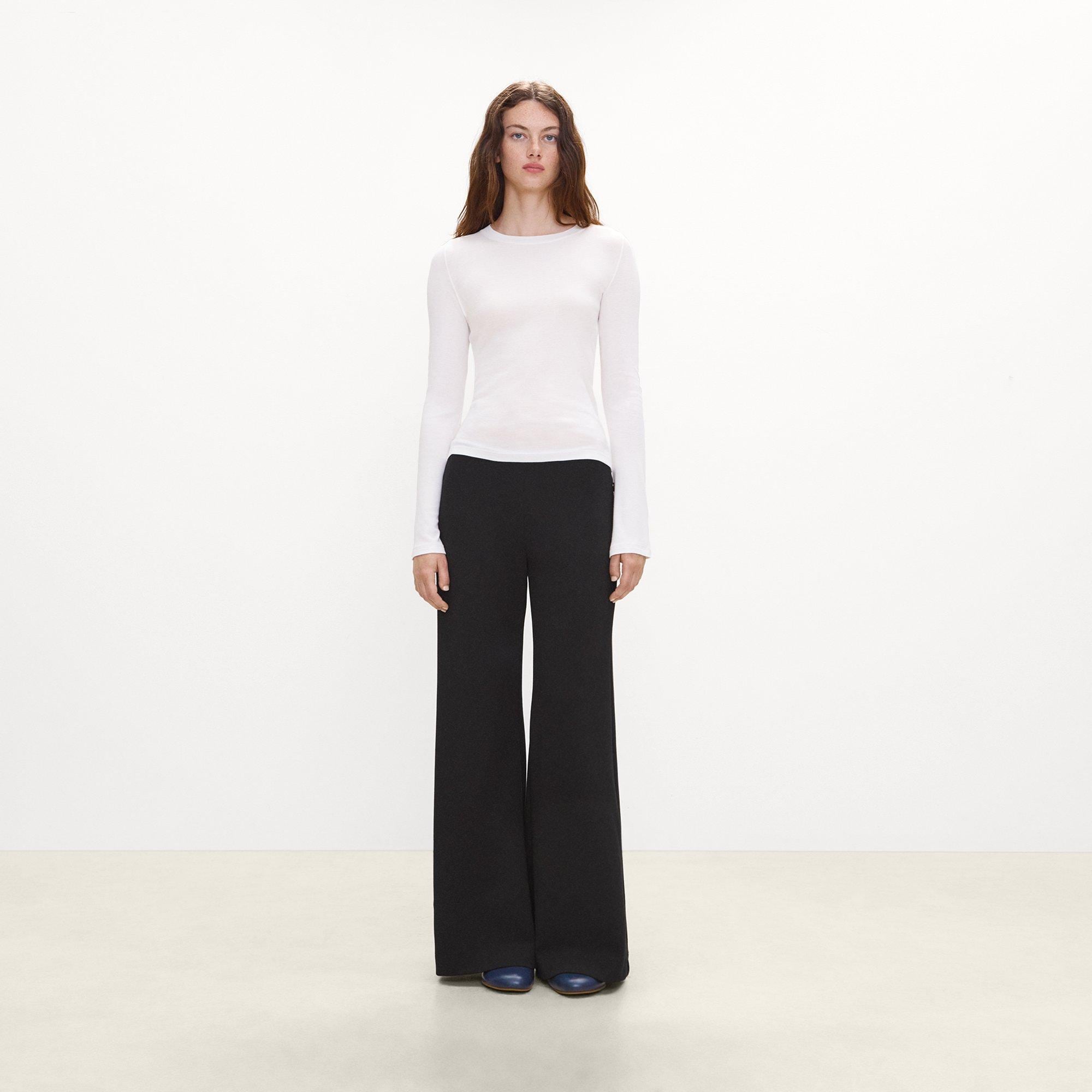 Pull-On Flare Pant in Double-Knit Jersey