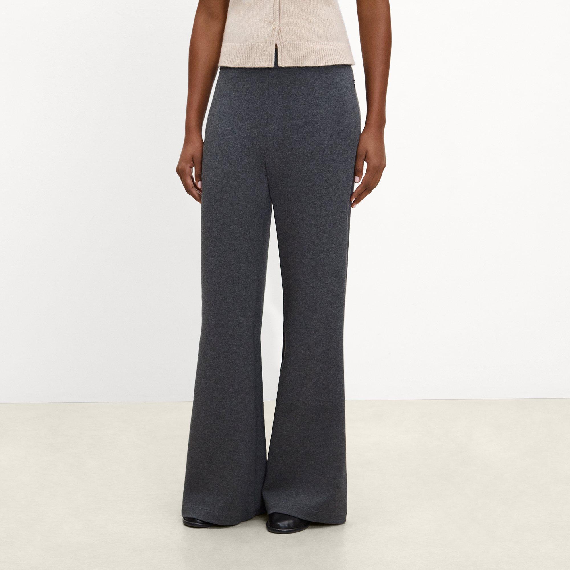 Pull-On Flare Pant in Double-Knit Jersey