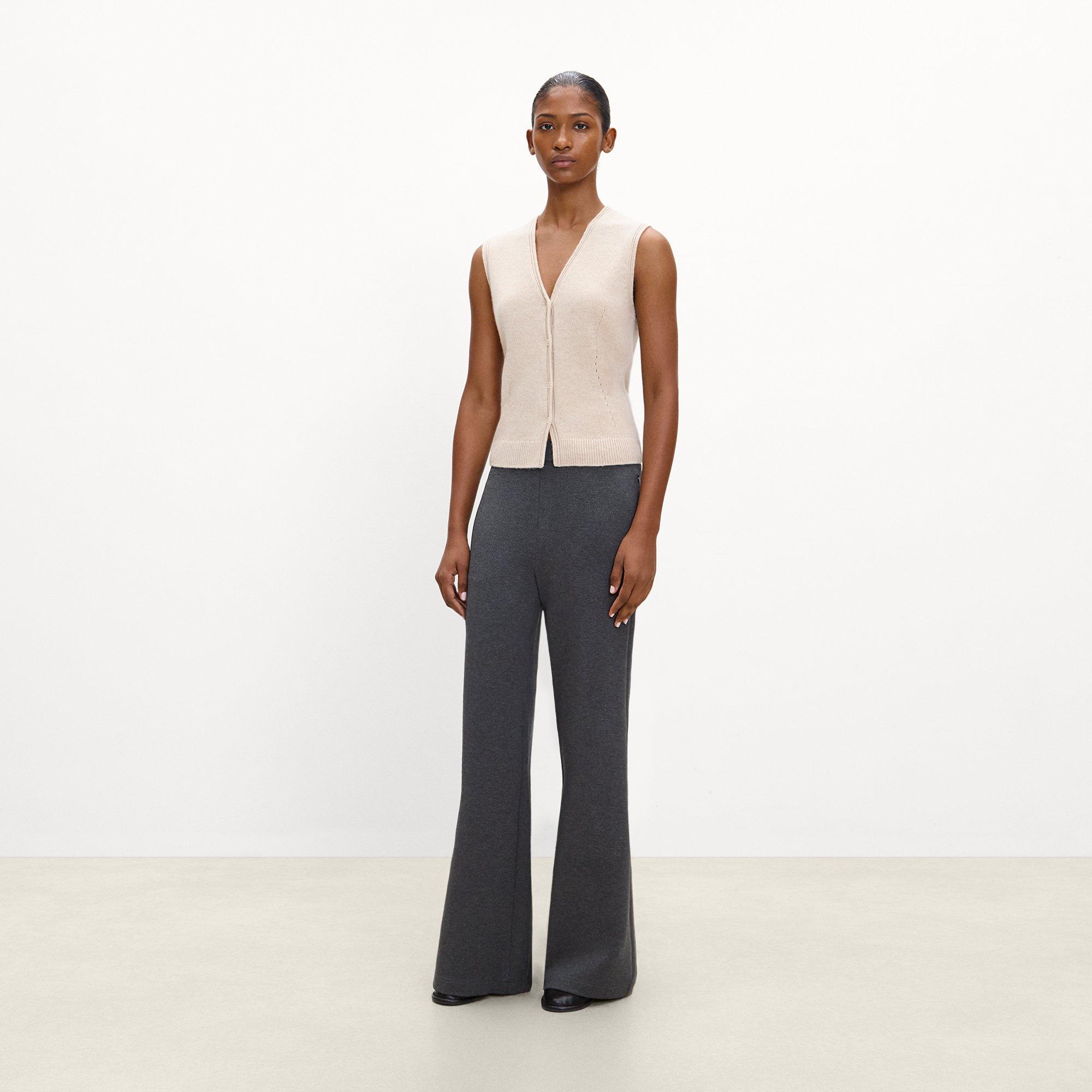 Pull-On Flare Pant in Double-Knit Jersey
