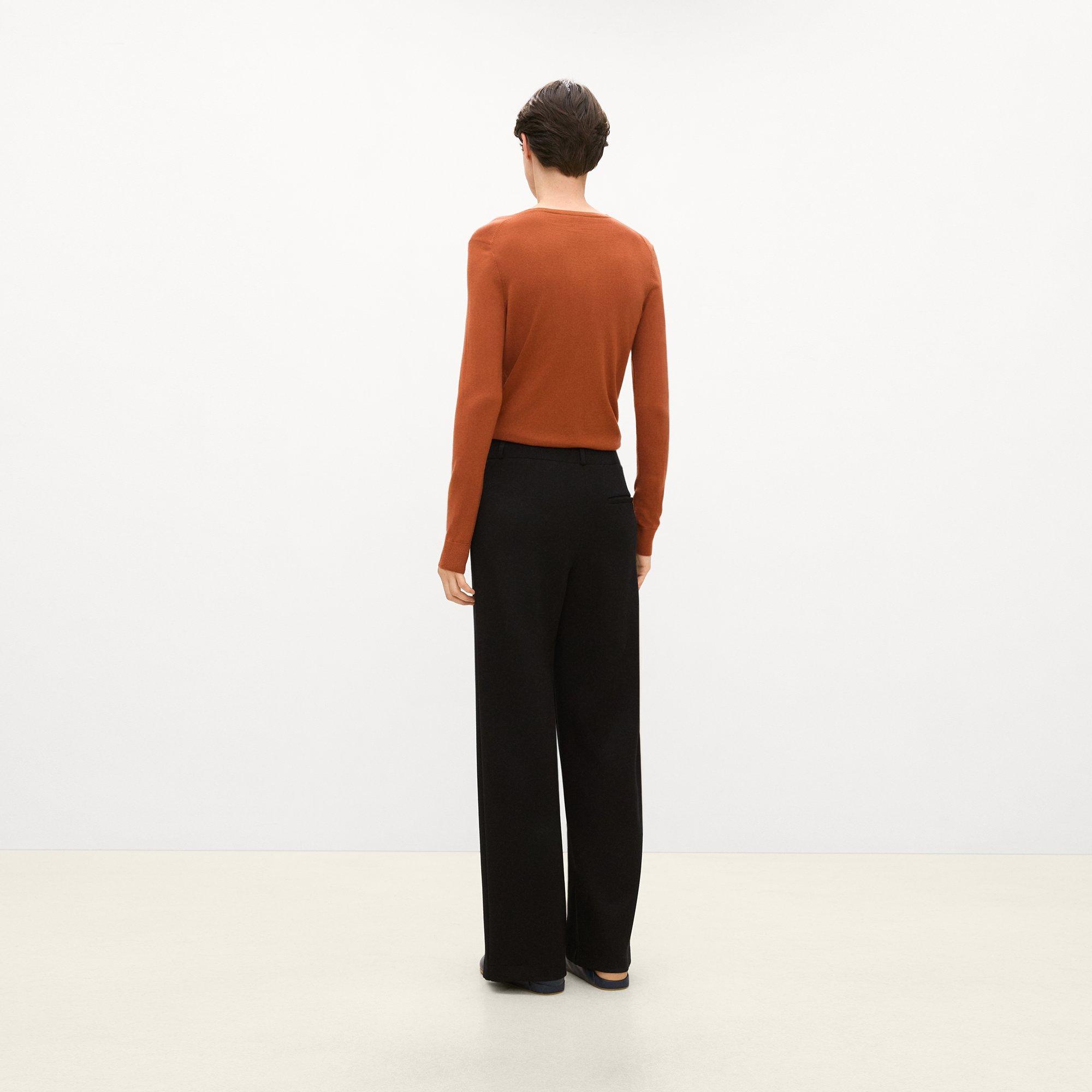 Relaxed Straight Pant in Double-Knit Jersey