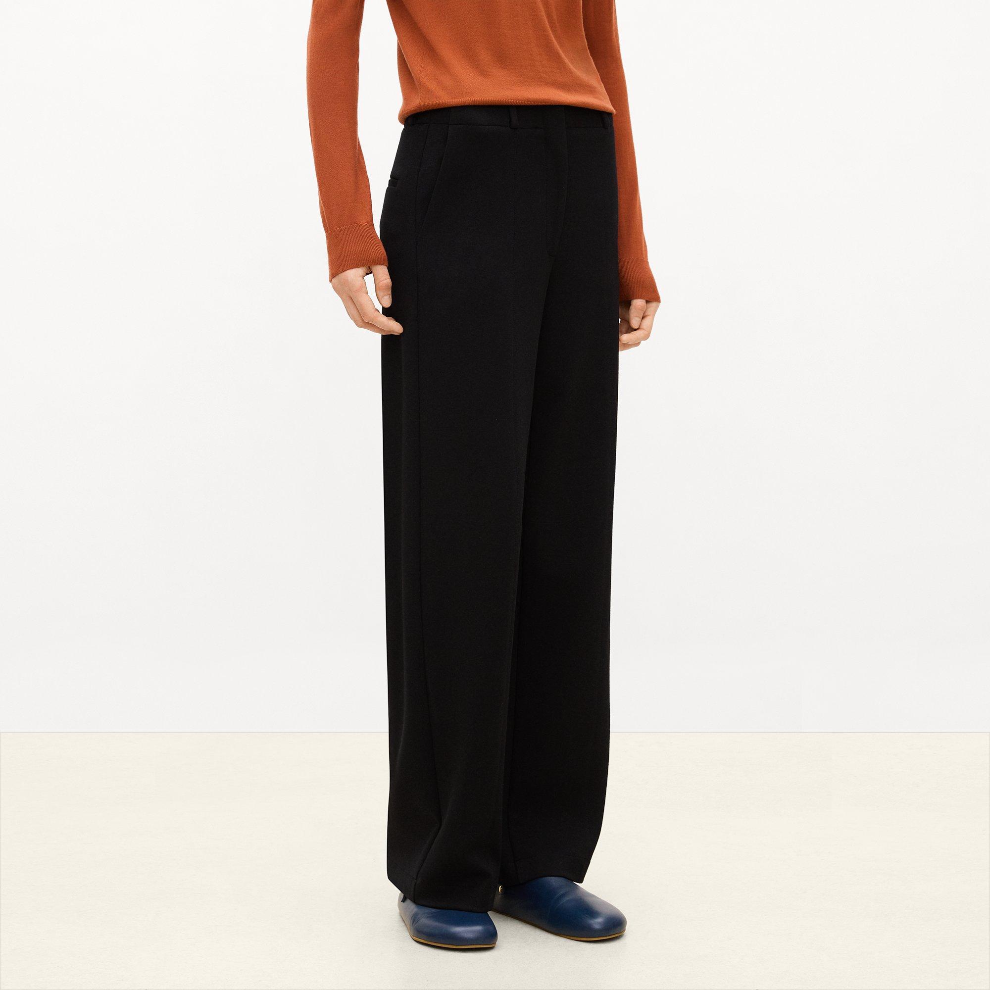 Relaxed Straight Pant in Double-Knit Jersey