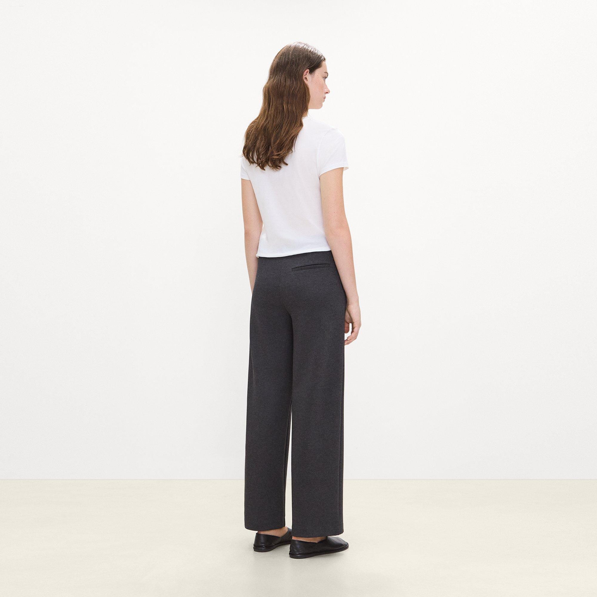 Relaxed Straight Pant in Double-Knit Jersey