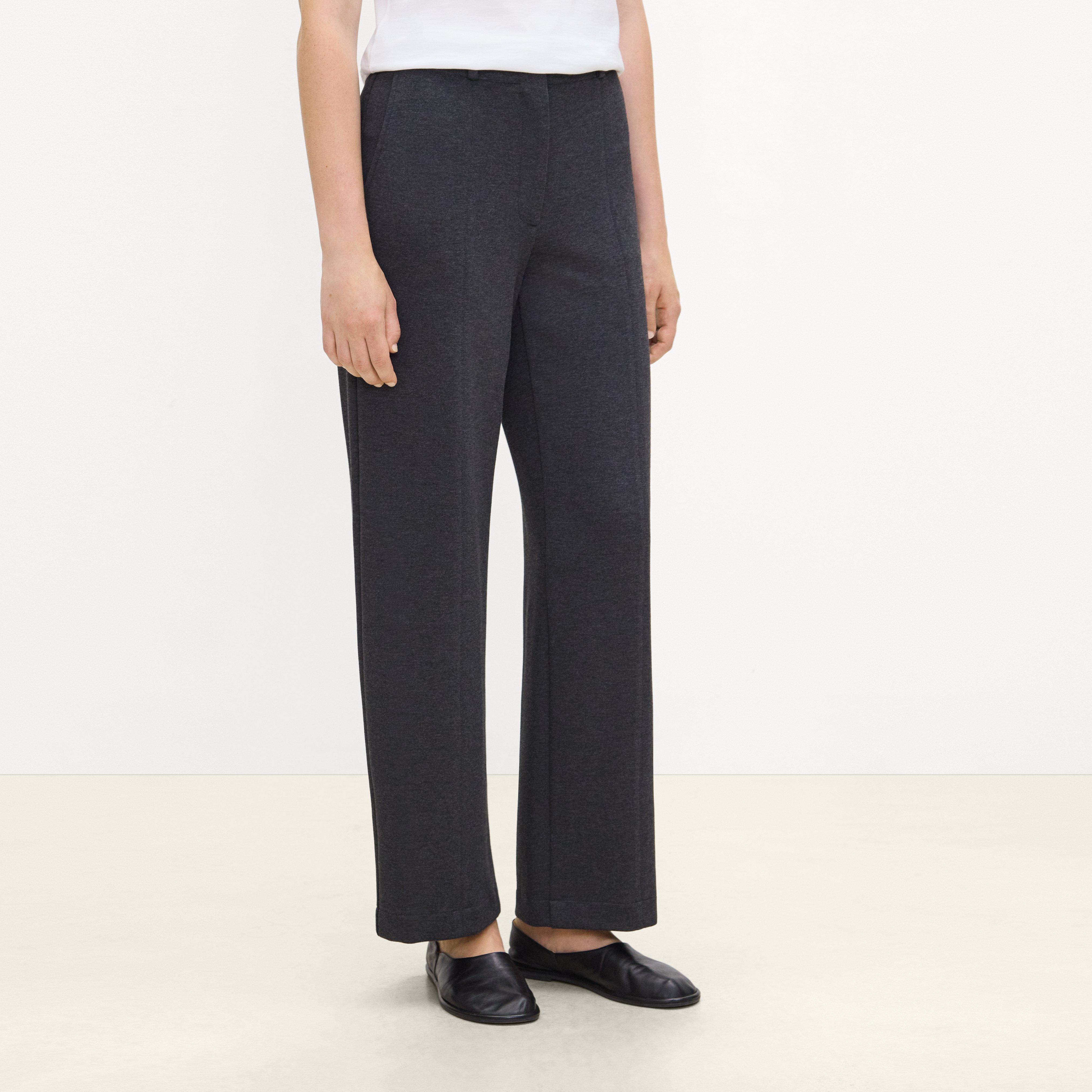 Relaxed Straight Pant in Double-Knit Jersey