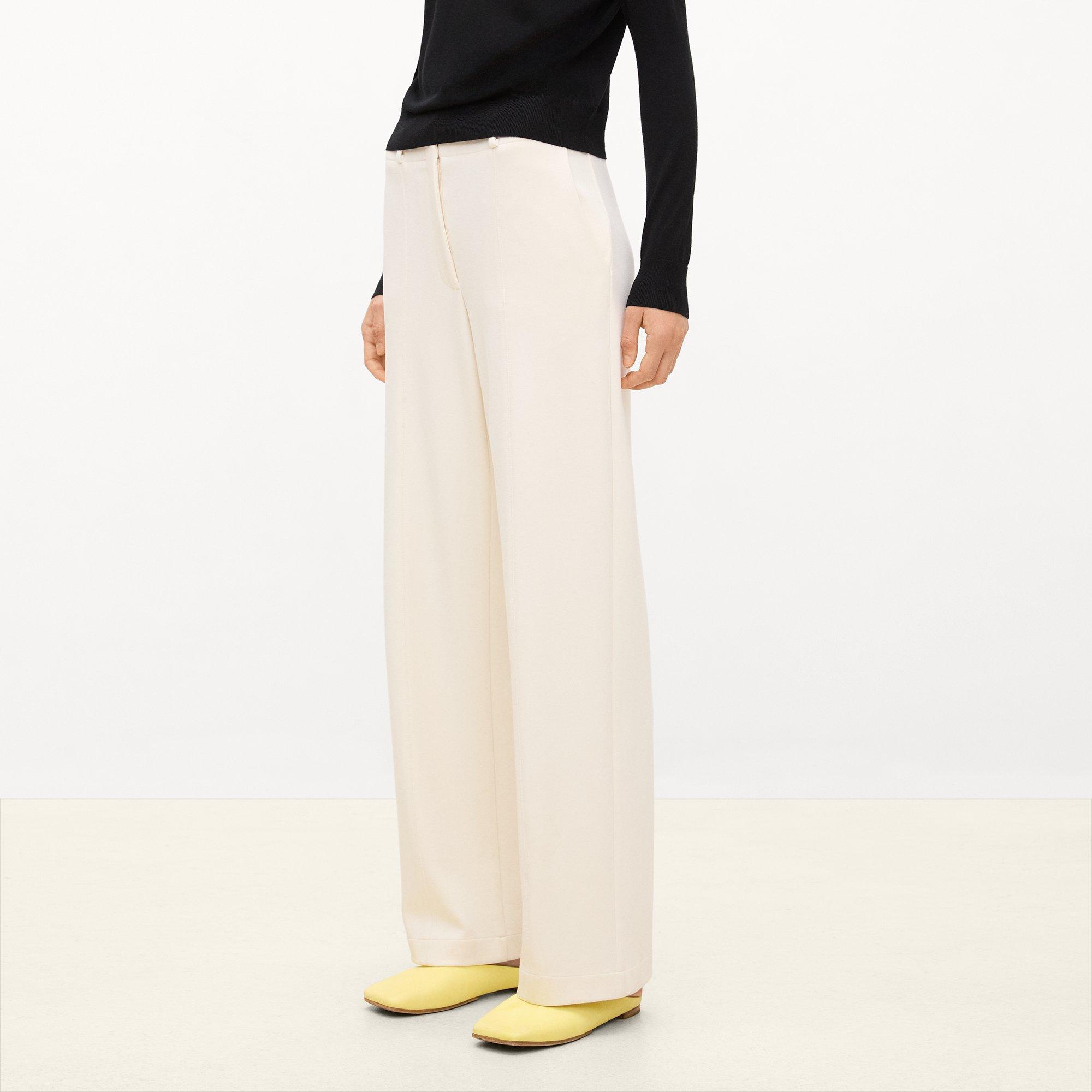 Relaxed Straight Pant in Double-Knit Jersey