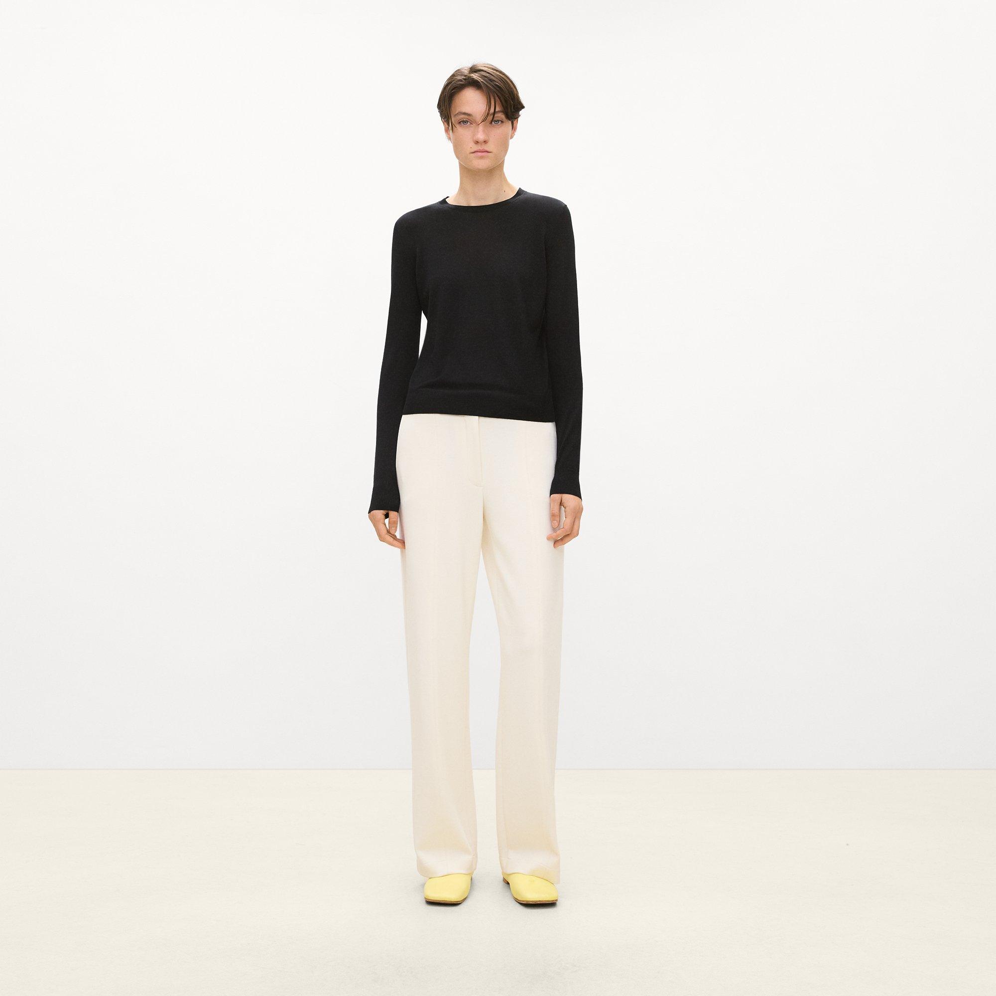 Relaxed Straight Pant in Double-Knit Jersey