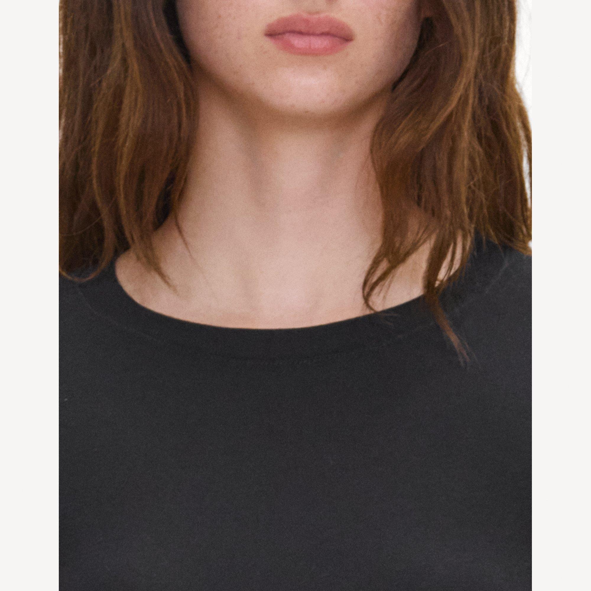 Long-Sleeve Top in Soft Rib