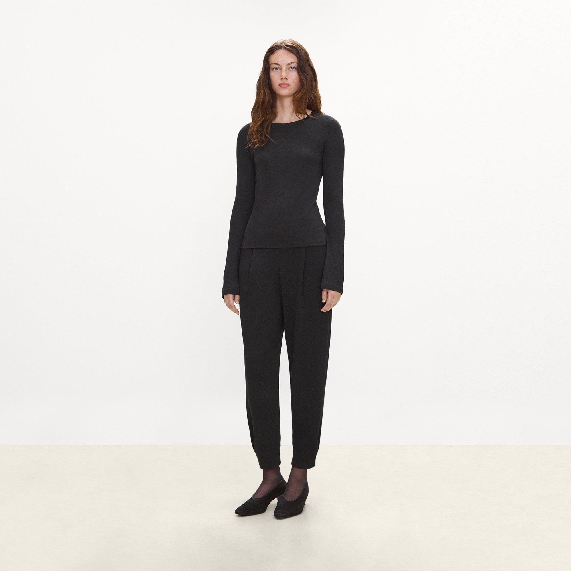 Long-Sleeve Top in Soft Rib