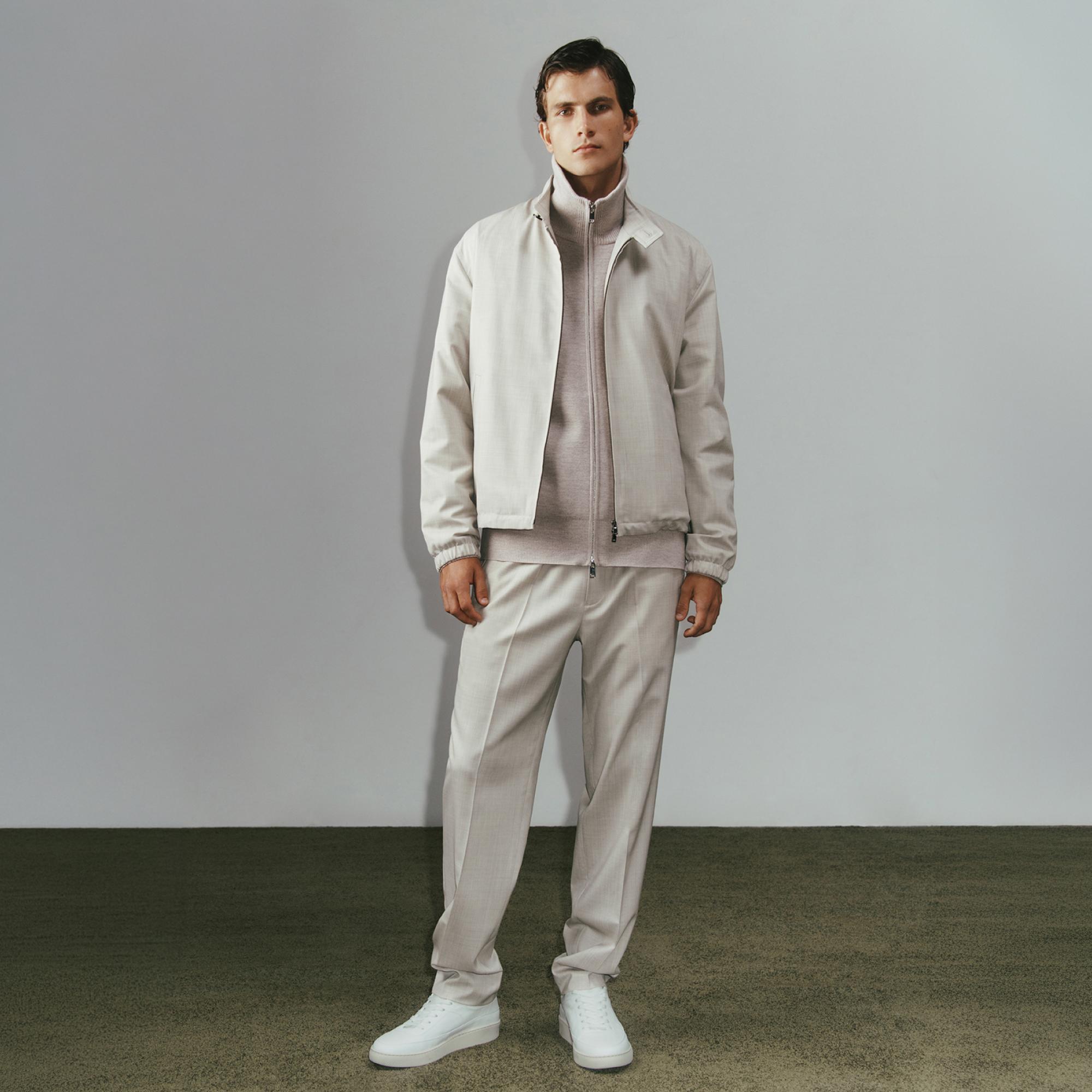 Harrington Jacket in Motion Wool Twill
