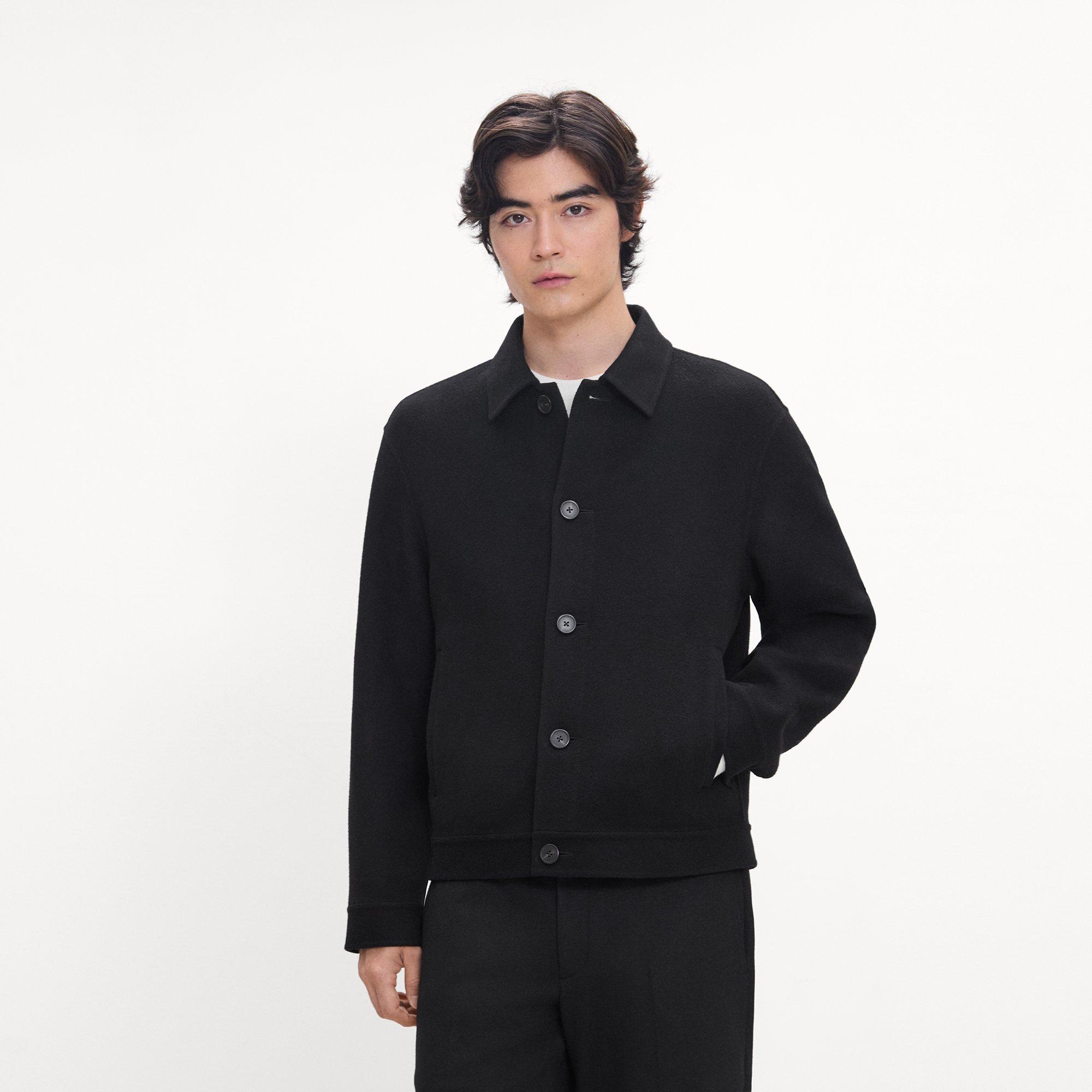 Short Jacket in Double-Face Wool-Cashmere