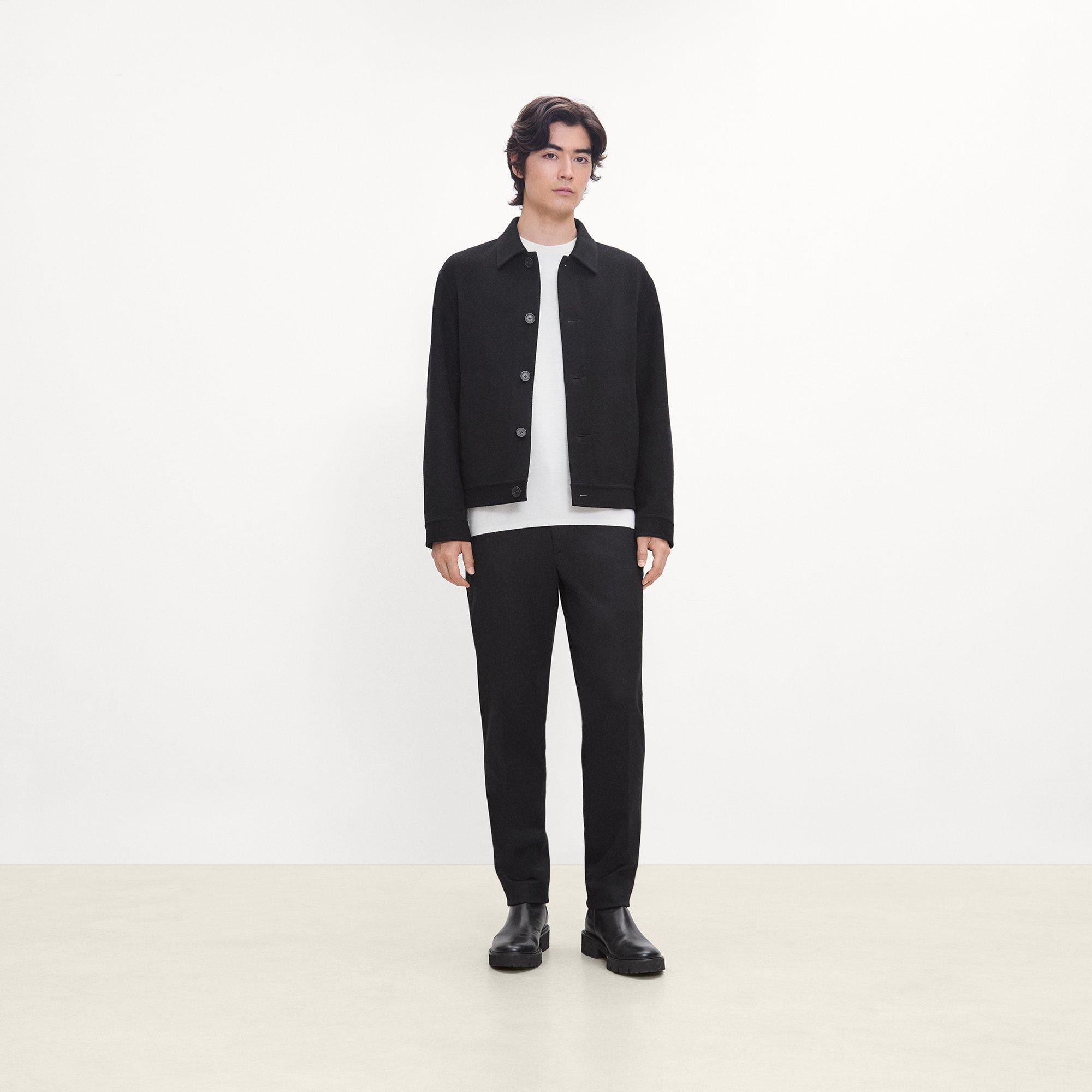 Short Jacket in Double-Face Wool-Cashmere