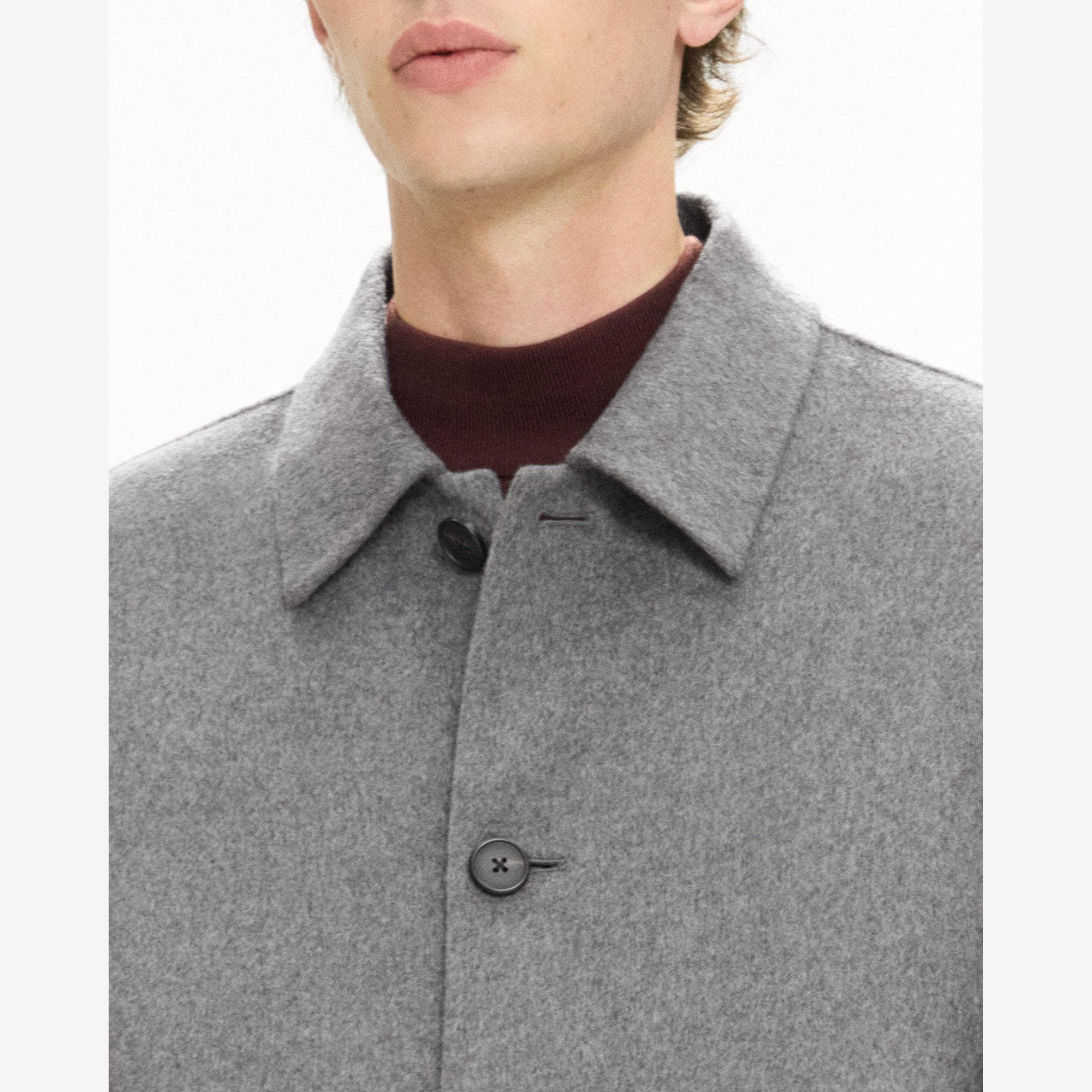 Short Jacket in Double-Face Wool-Cashmere