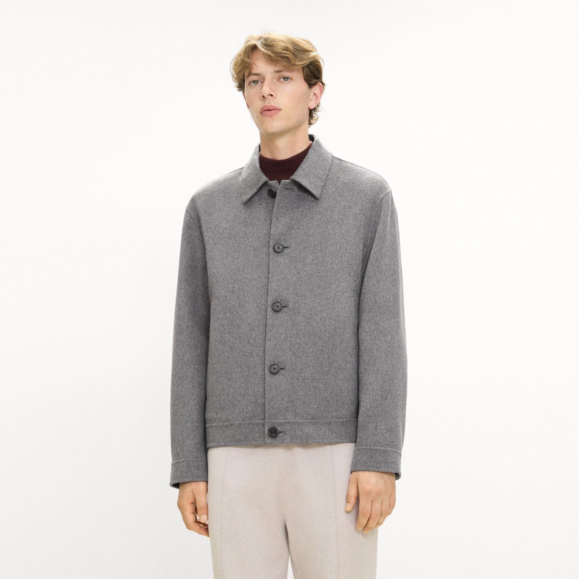 Short Jacket in Double-Face Wool-Cashmere