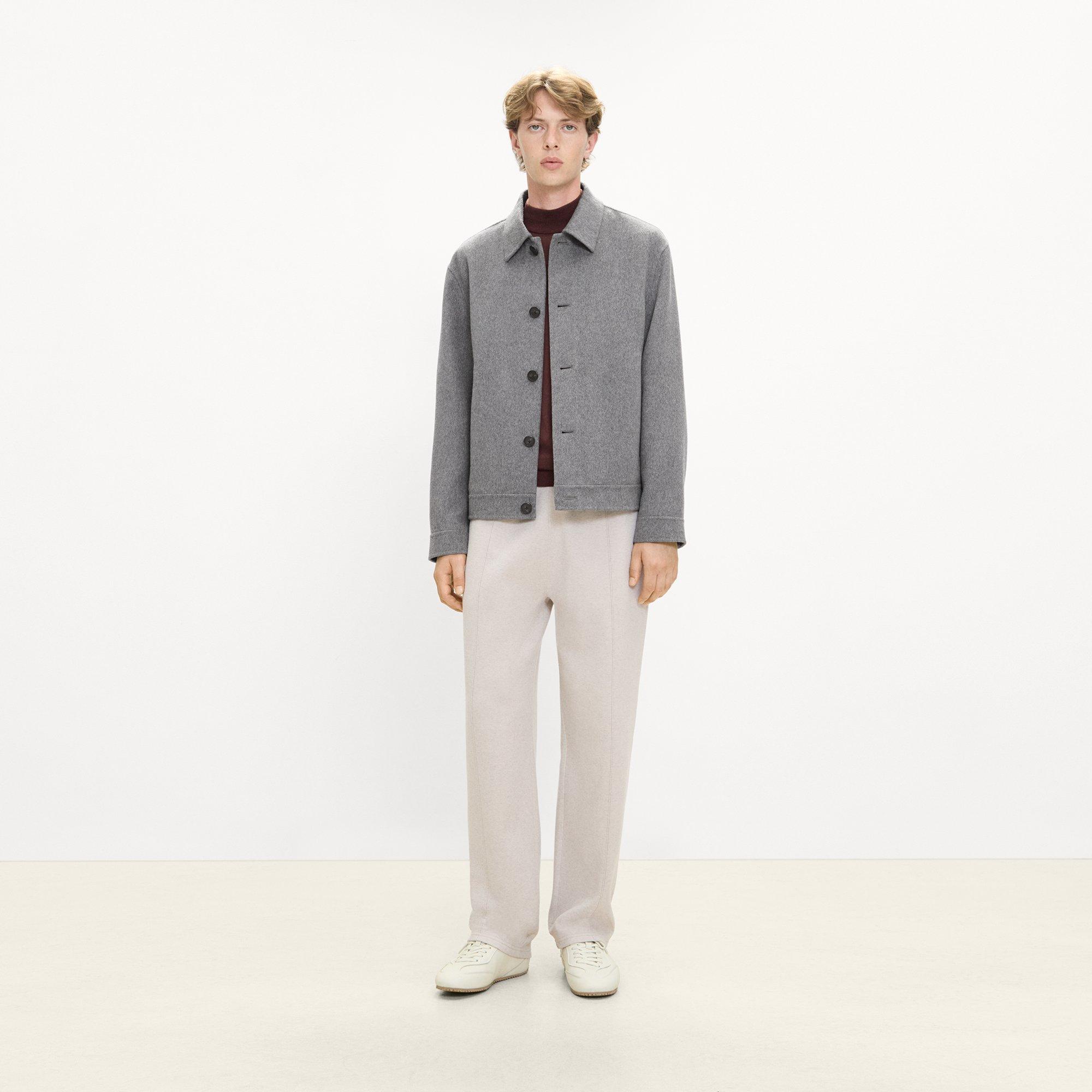 Short Jacket in Double-Face Wool-Cashmere
