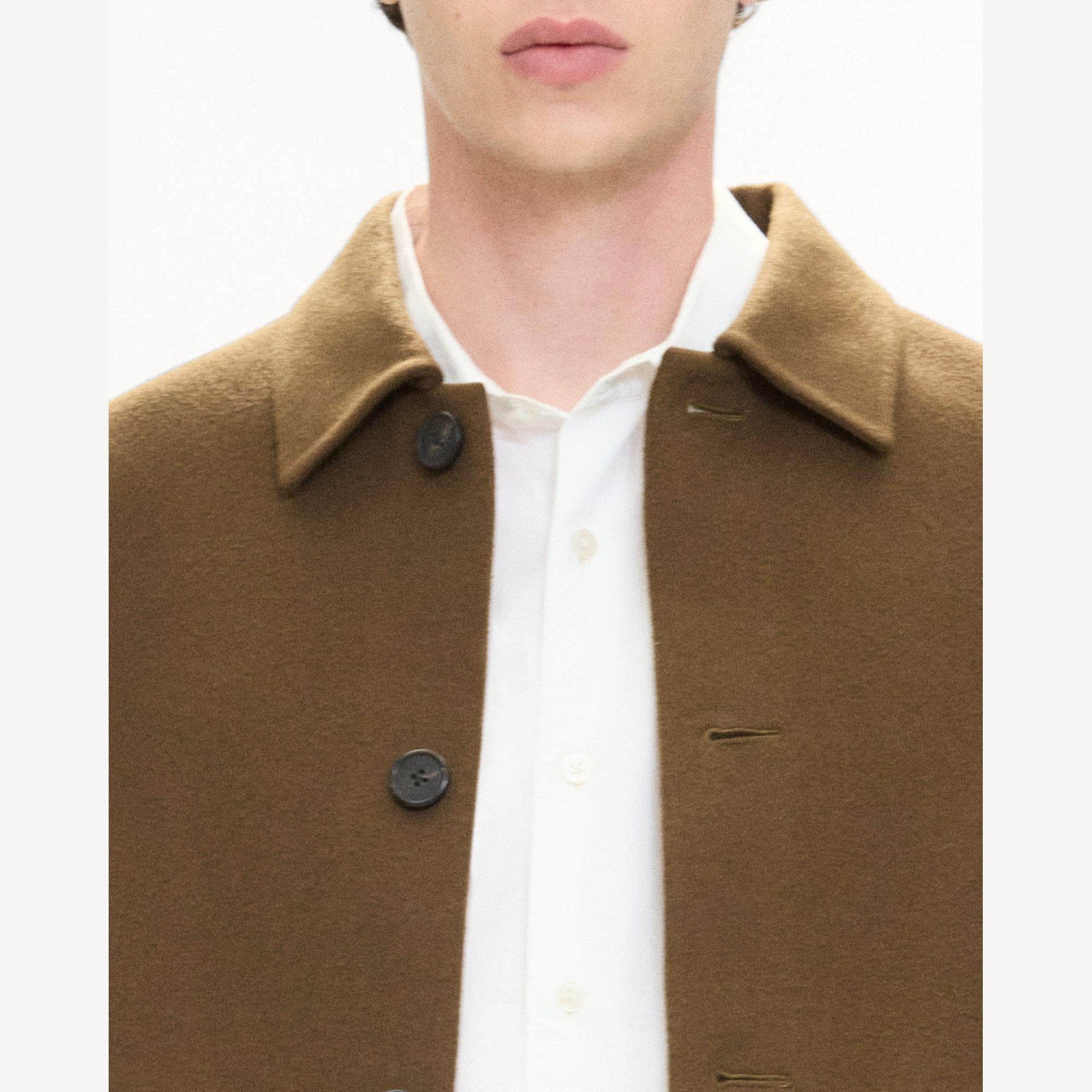 Short Jacket in Double-Face Wool-Cashmere