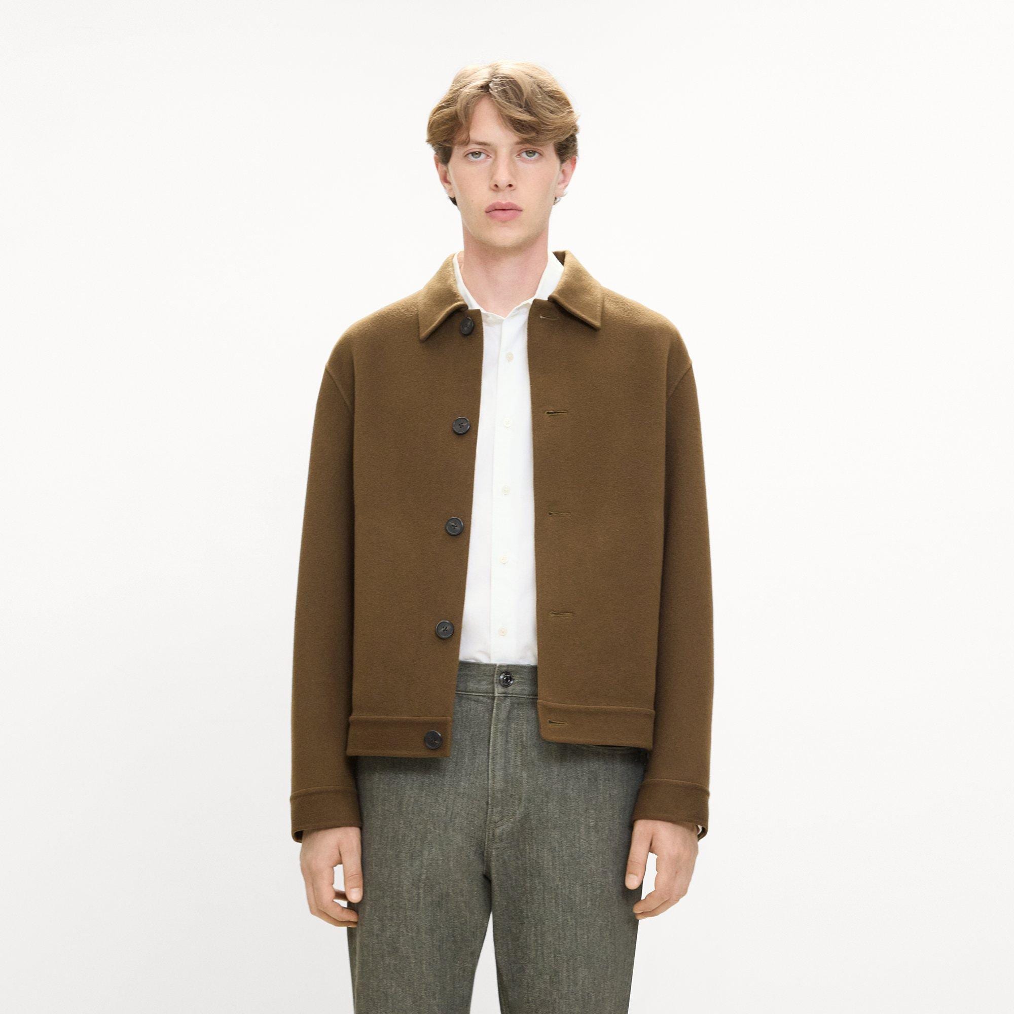 Short Jacket in Double-Face Wool-Cashmere