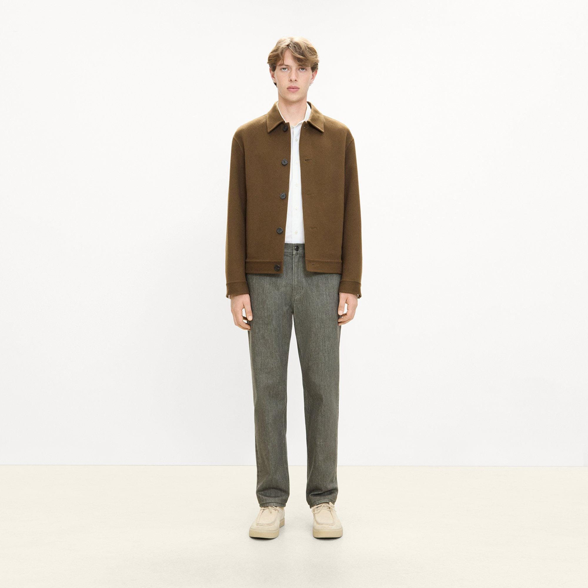 Short Jacket in Double-Face Wool-Cashmere