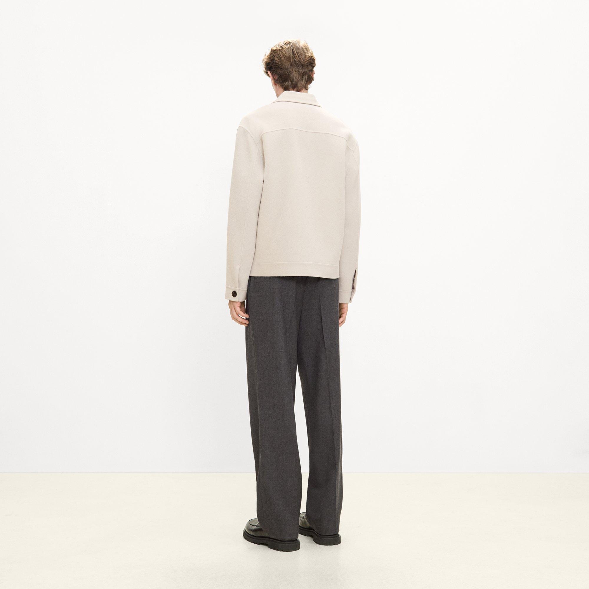 Short Jacket in Double-Face Wool-Cashmere