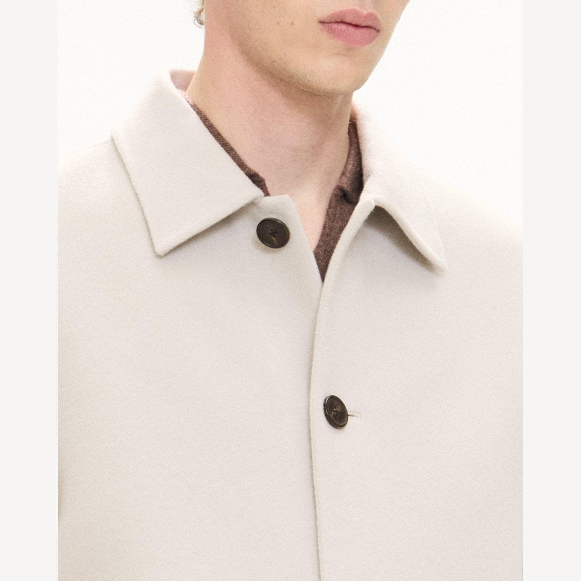 Short Jacket in Double-Face Wool-Cashmere