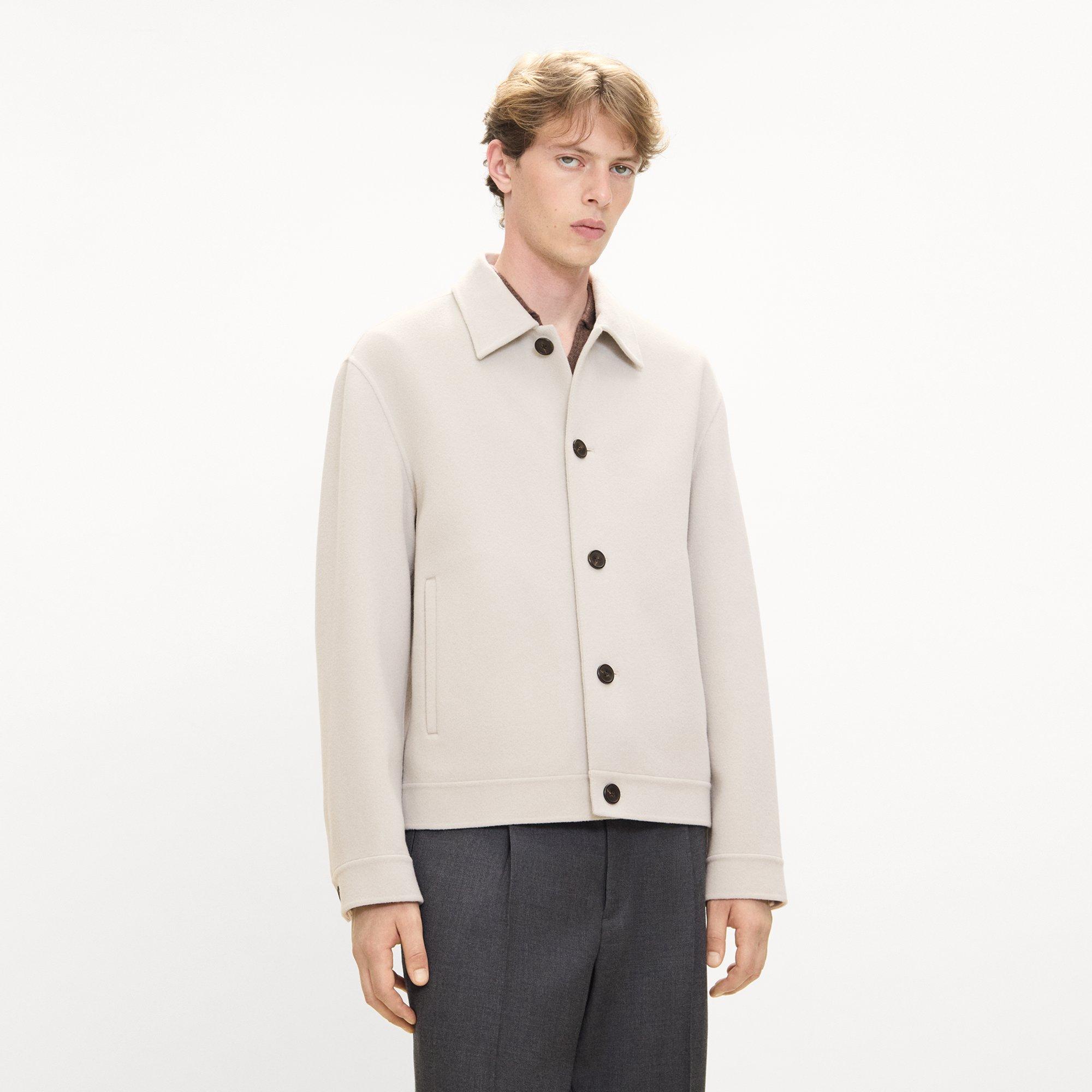 Short Jacket in Double-Face Wool-Cashmere