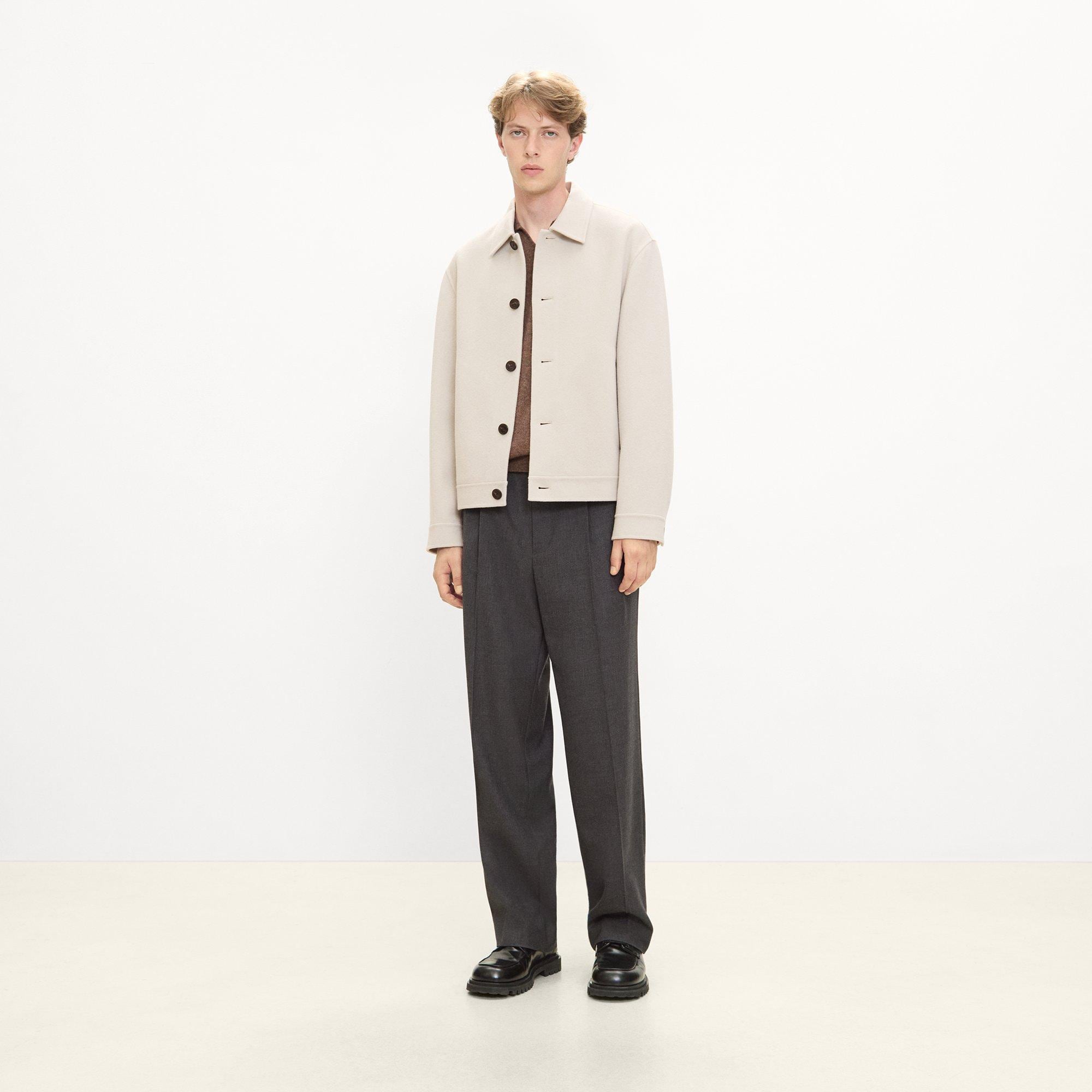 Short Jacket in Double-Face Wool-Cashmere