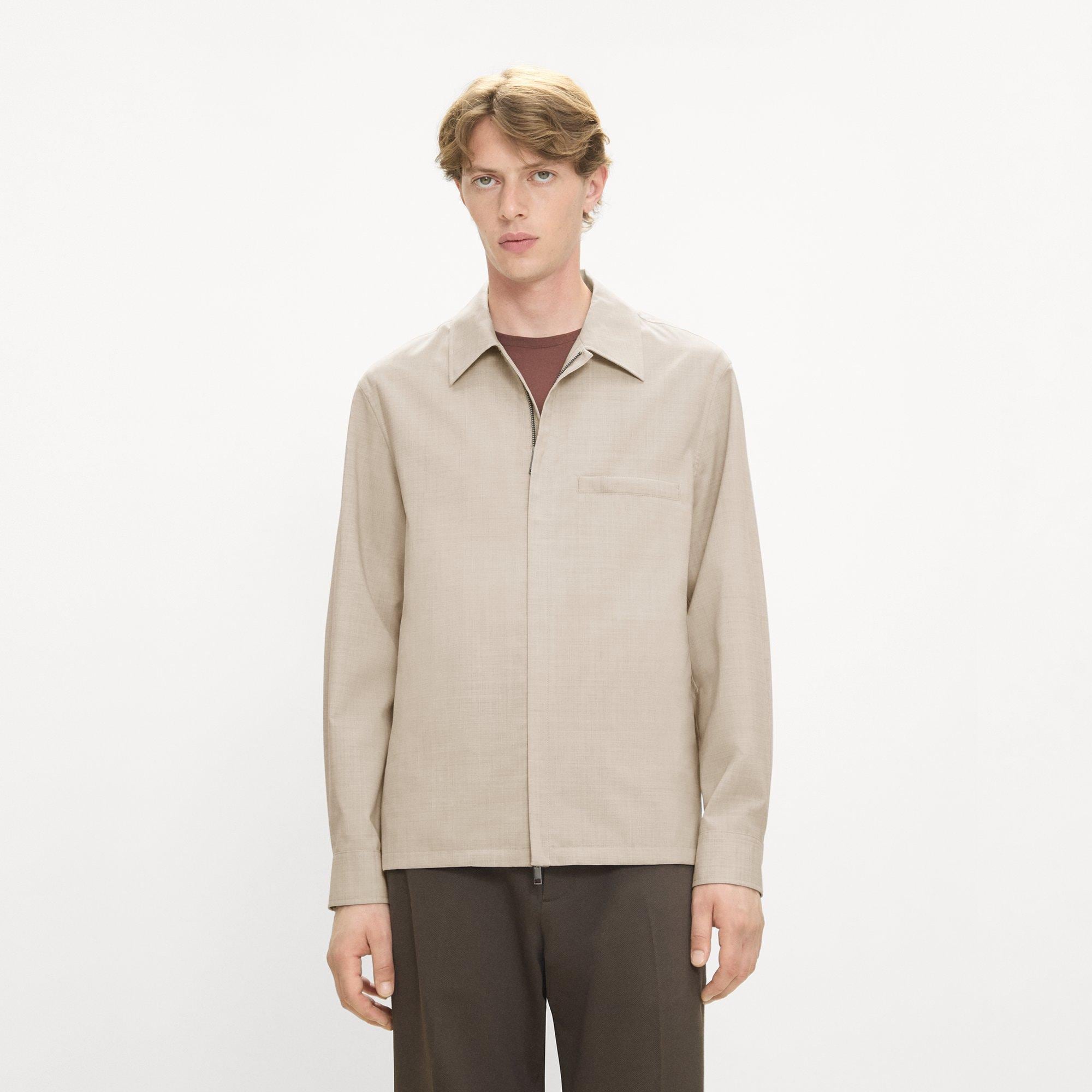 Zip Overshirt in Motion Wool