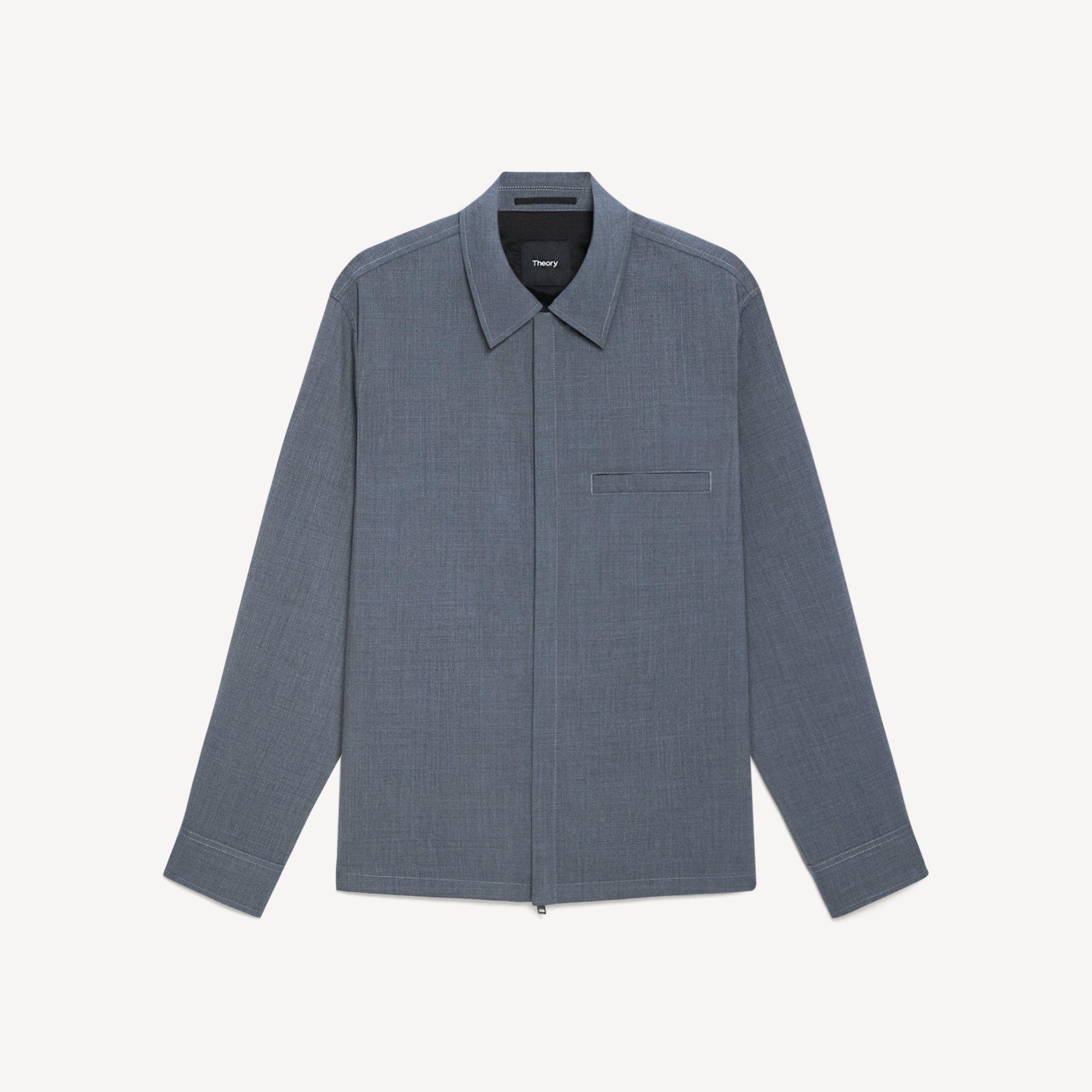 Zip Overshirt in Motion Wool