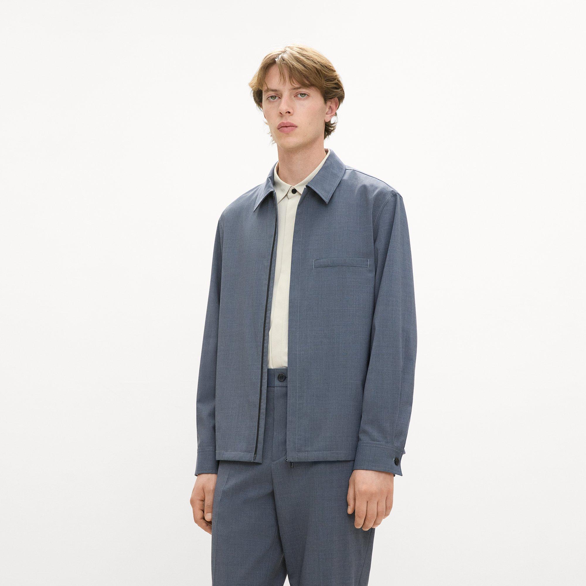 Zip Overshirt in Motion Wool