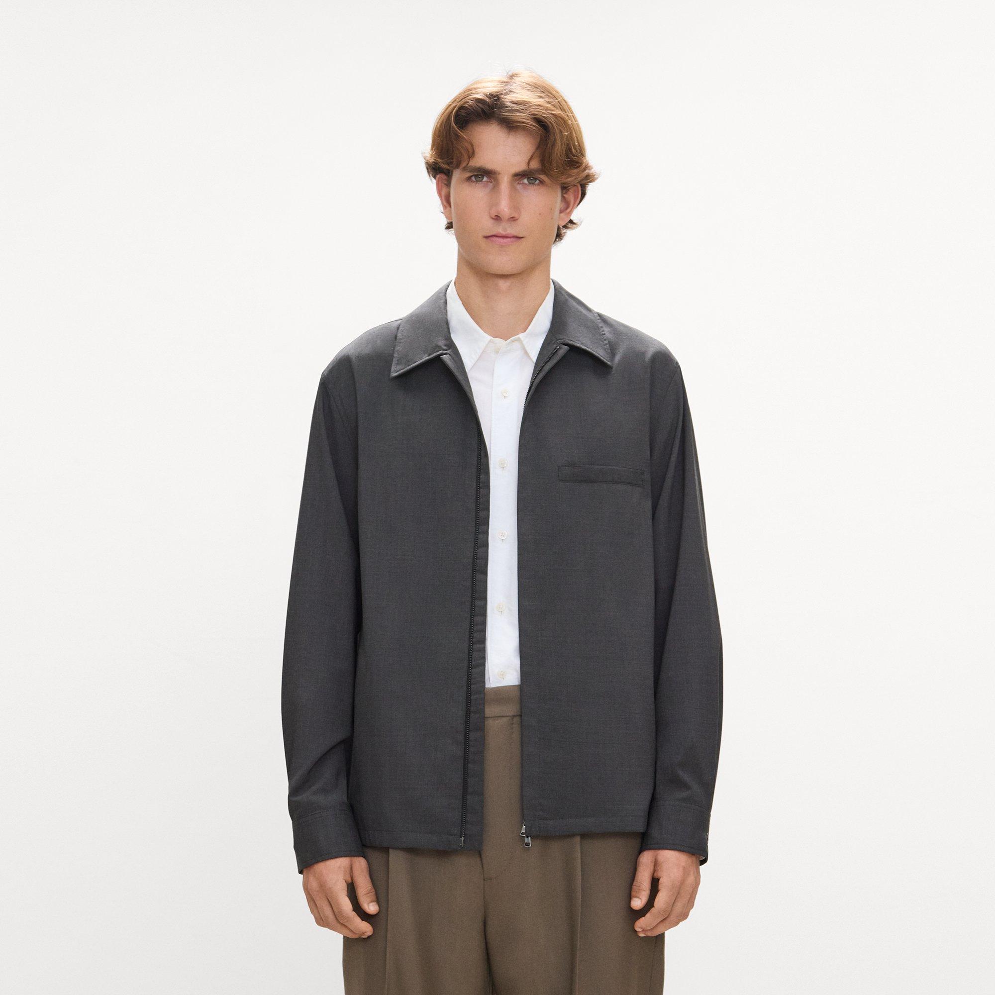Zip Overshirt in Motion Wool