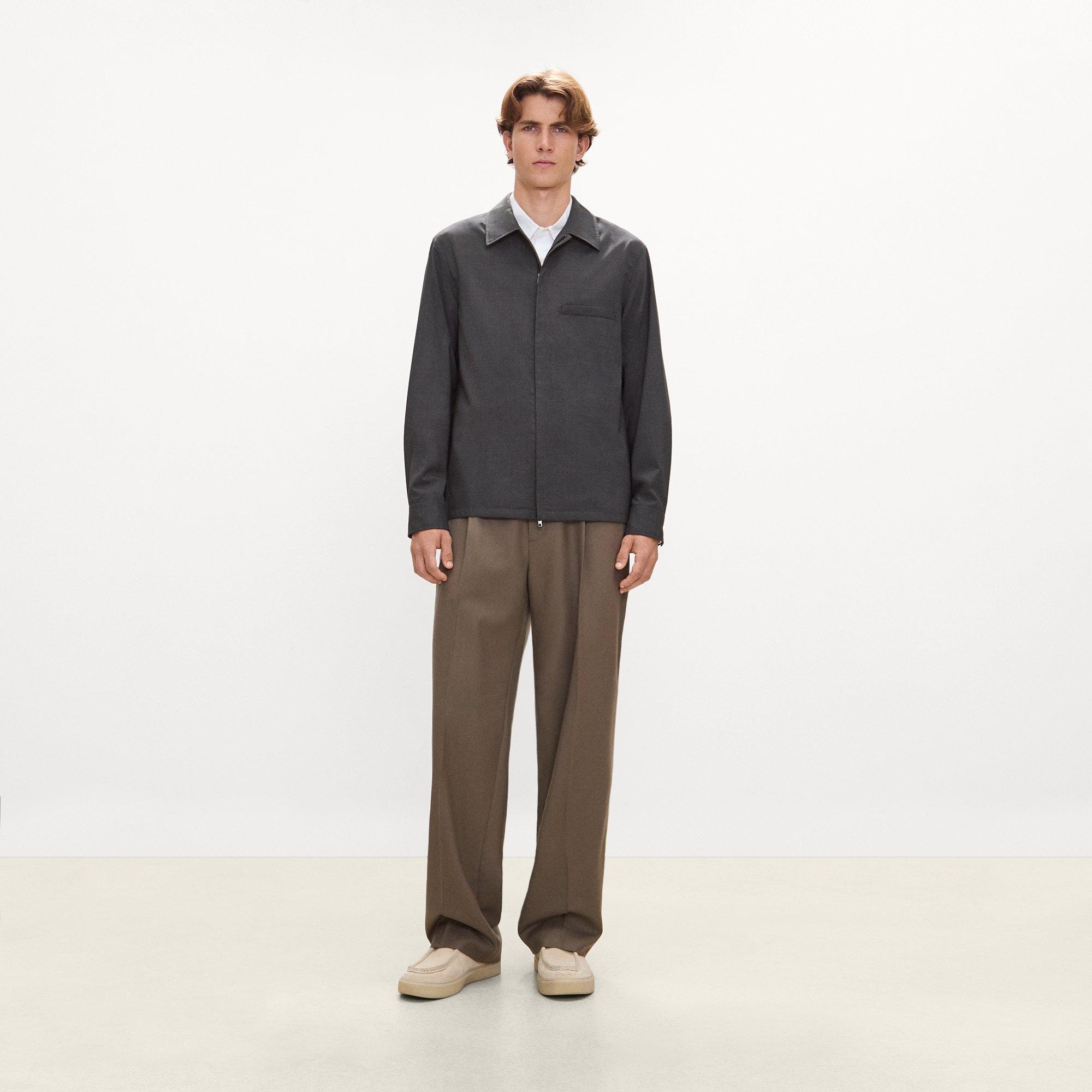 Zip Overshirt in Motion Wool