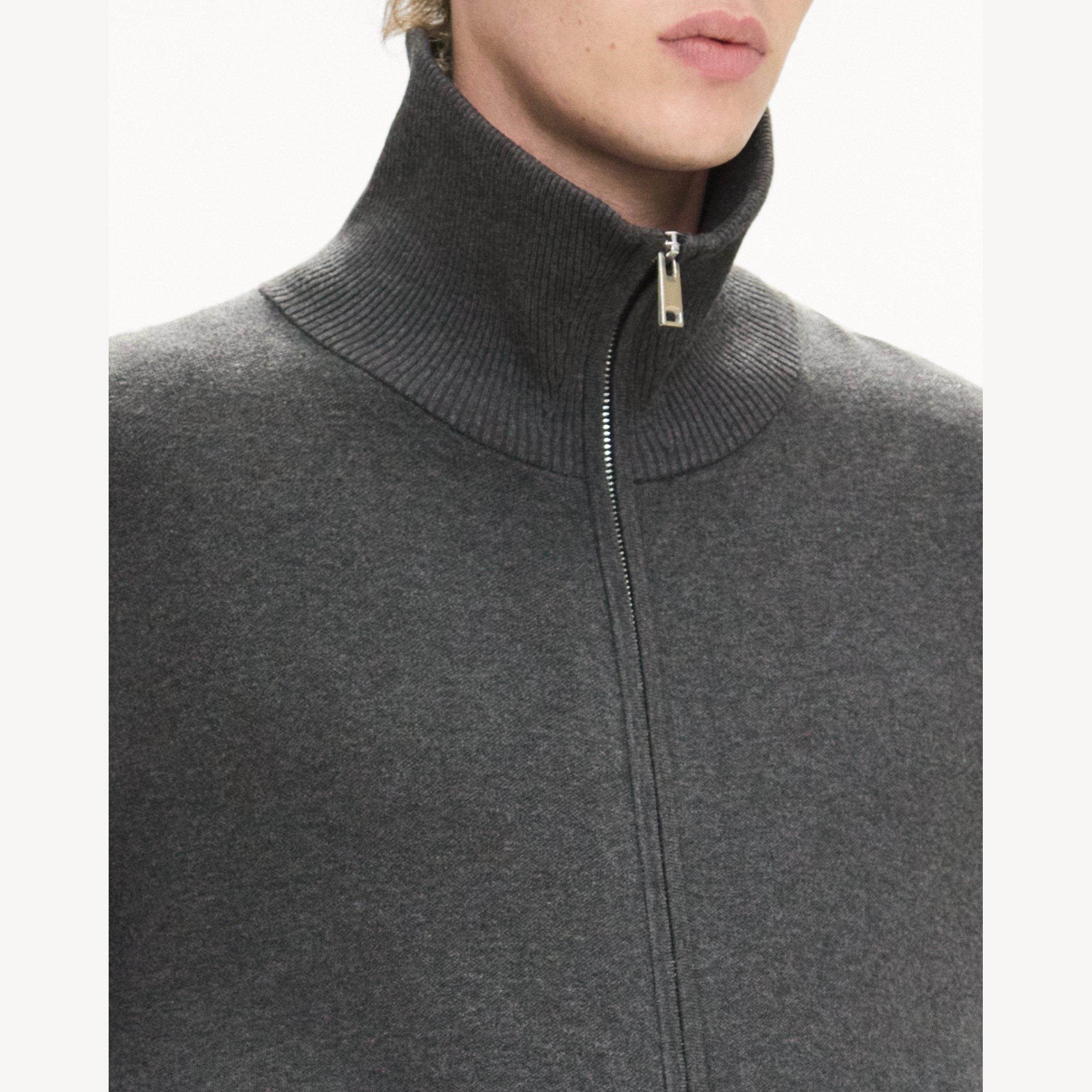Turtleneck Cardigan in Light Bilen