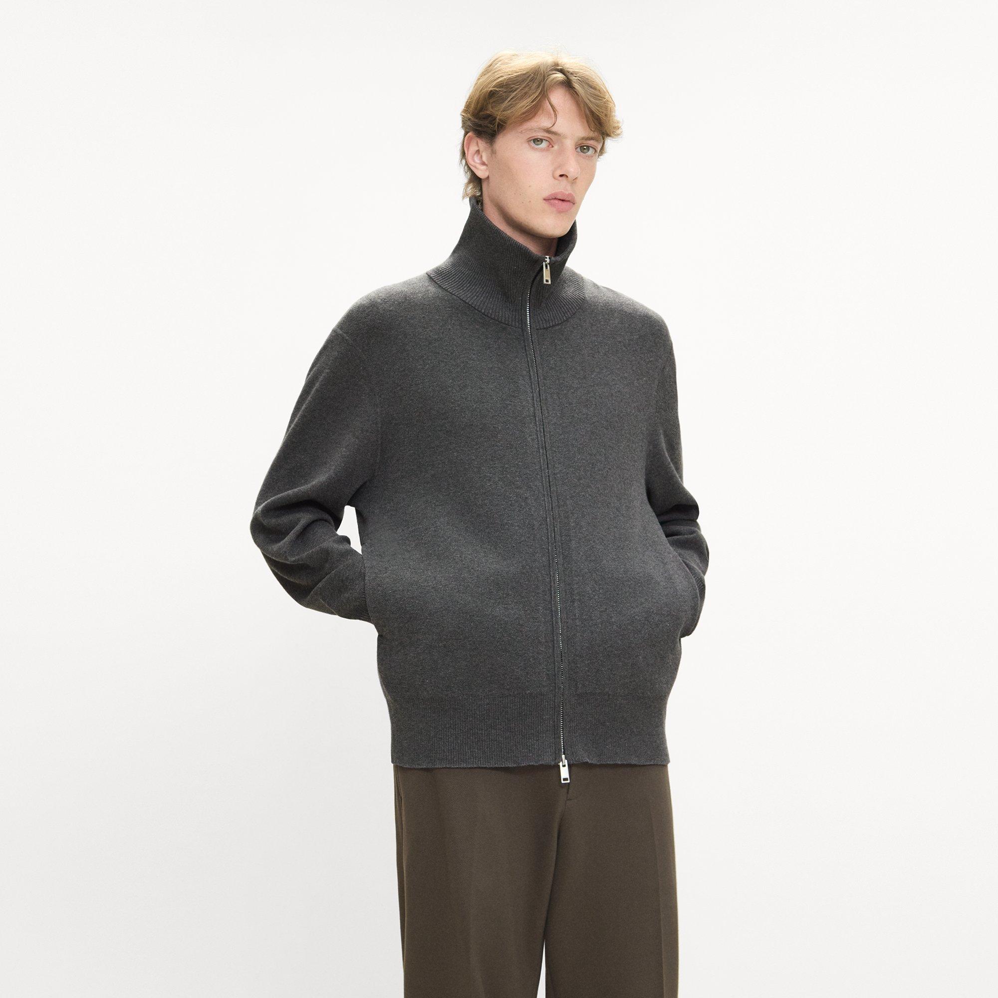 Turtleneck Cardigan in Light Bilen