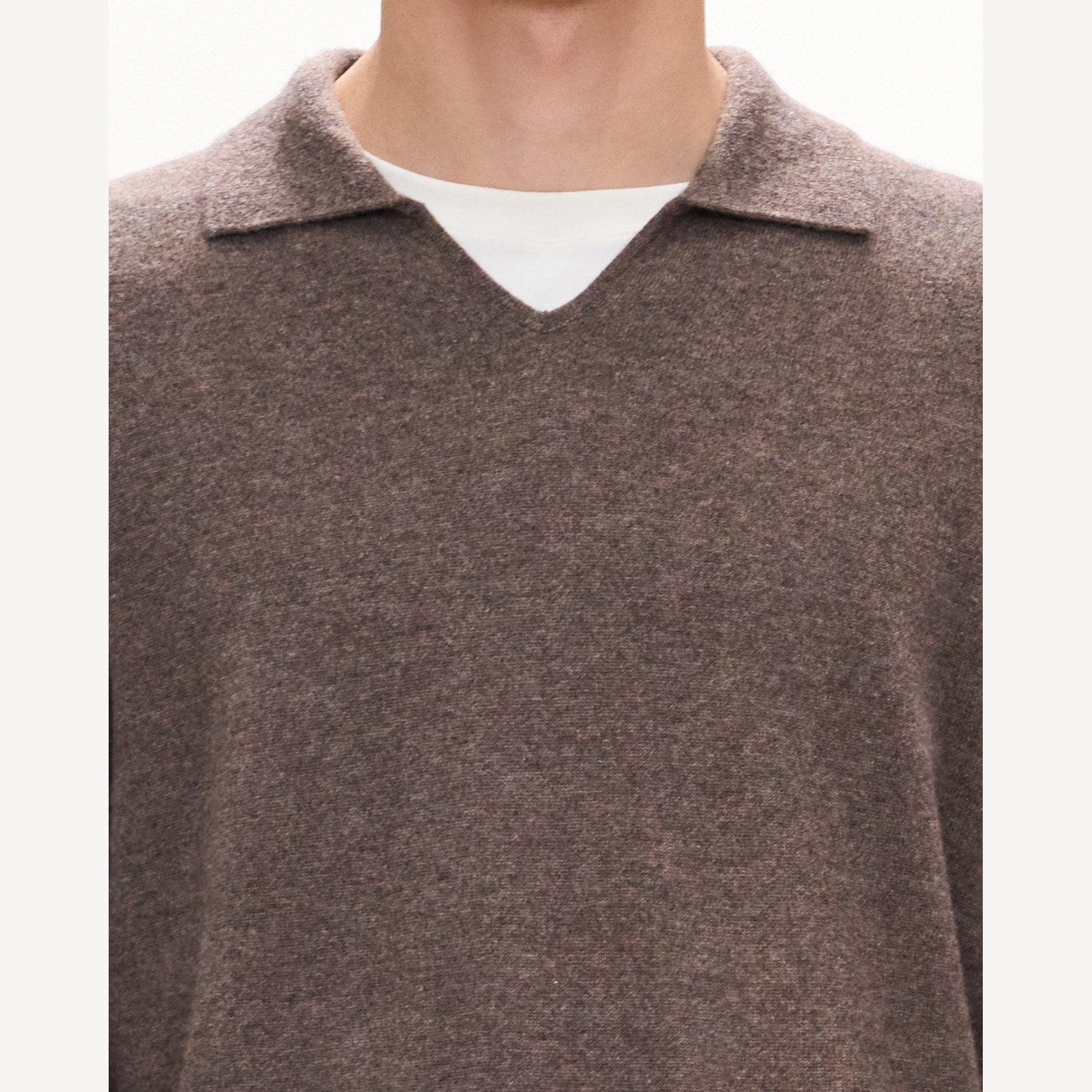 Open Collar Sweater in Cashmere