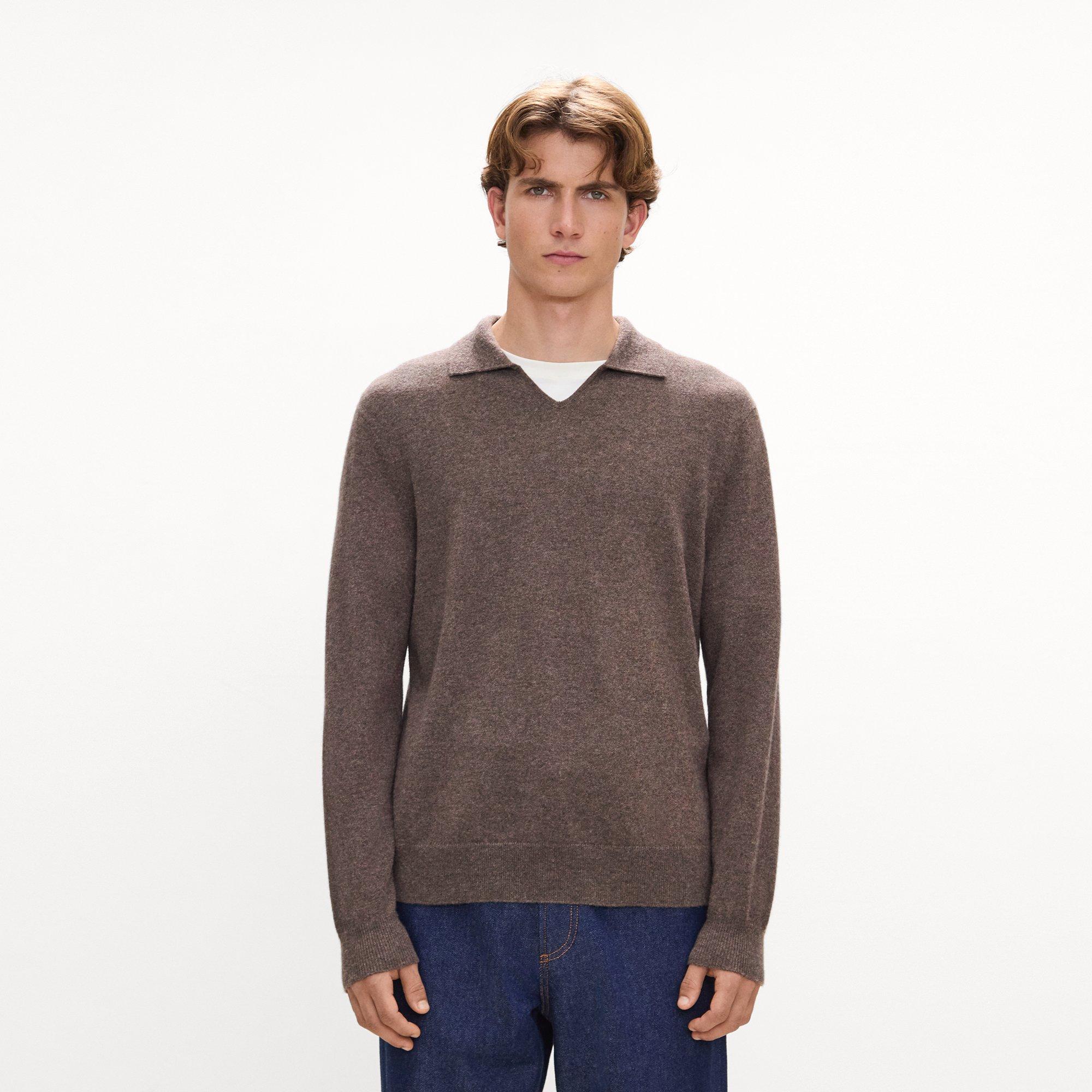 Open Collar Sweater in Cashmere