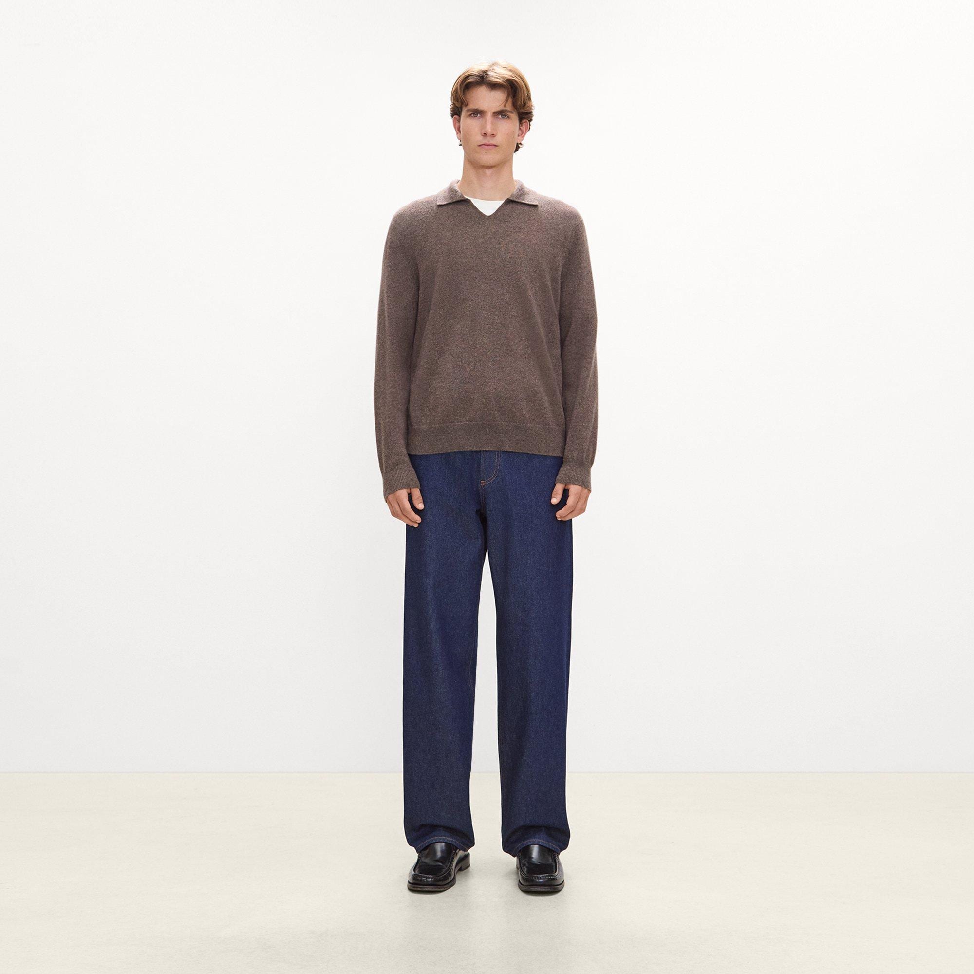 Open Collar Sweater in Cashmere