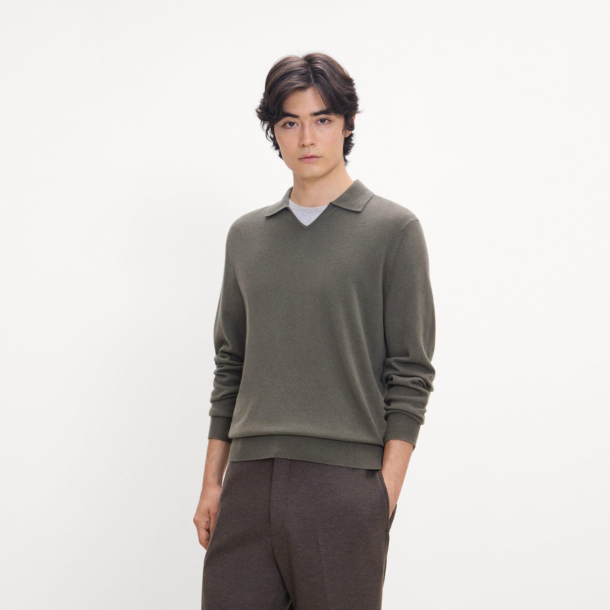 Open Collar Sweater in Cashmere