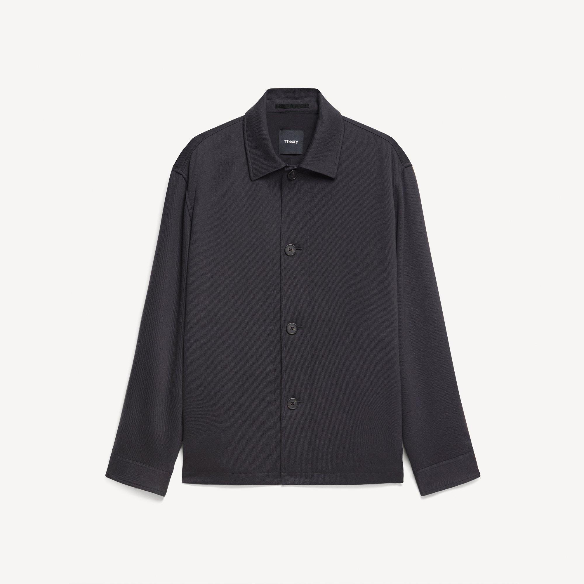 Shirt Jacket in Knit Twill