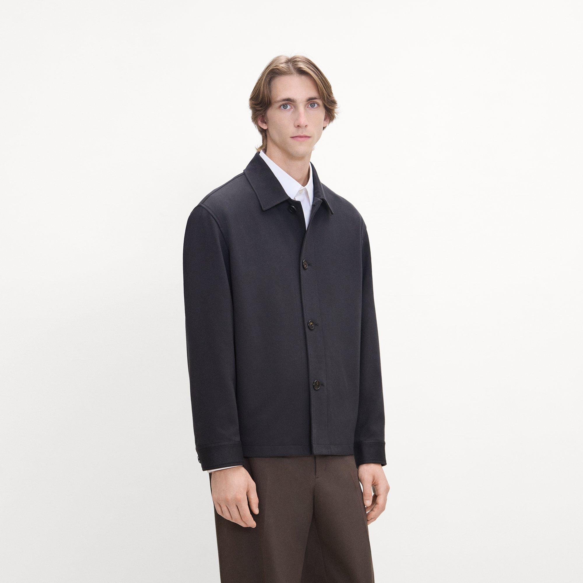 Shirt Jacket in Knit Twill