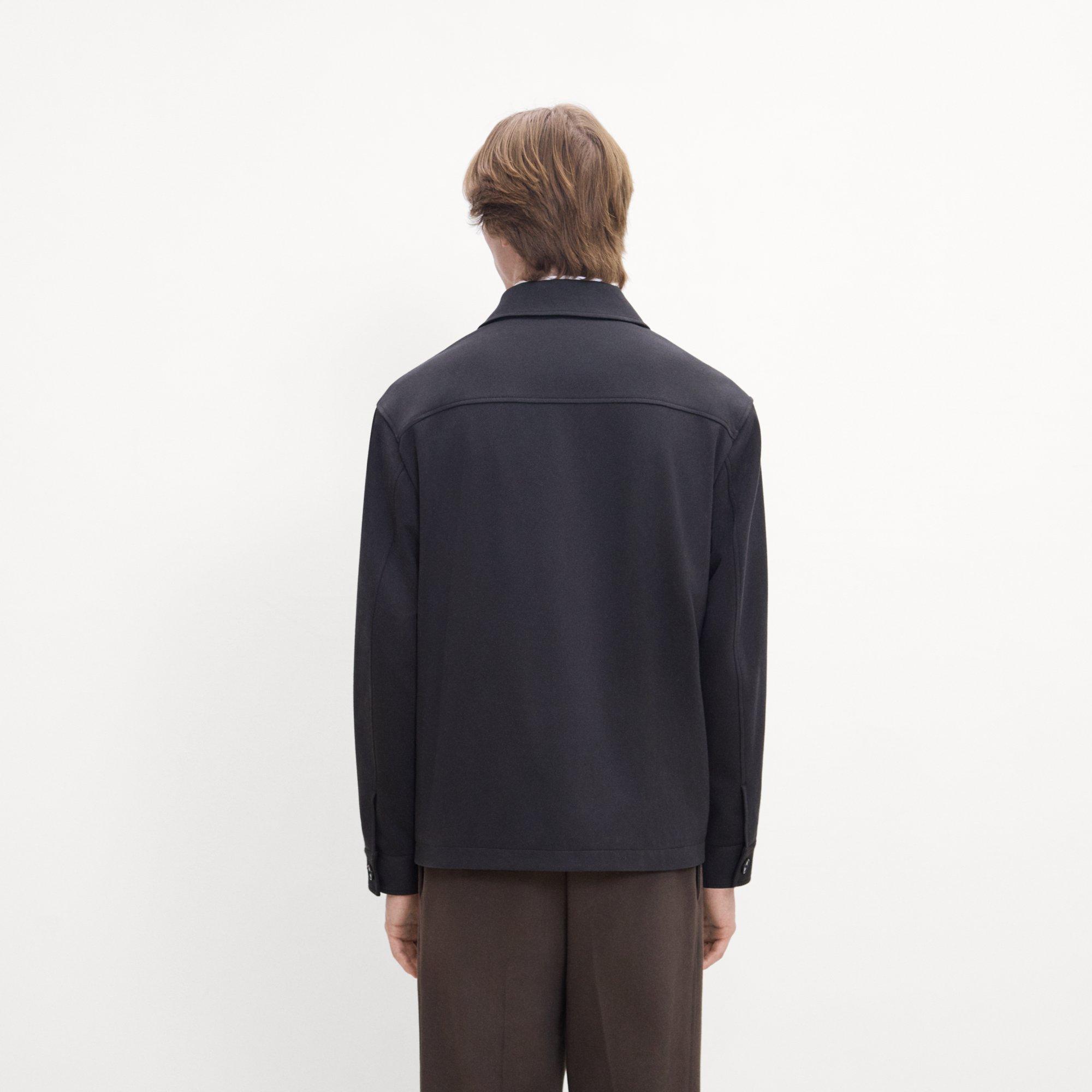 Shirt Jacket in Knit Twill