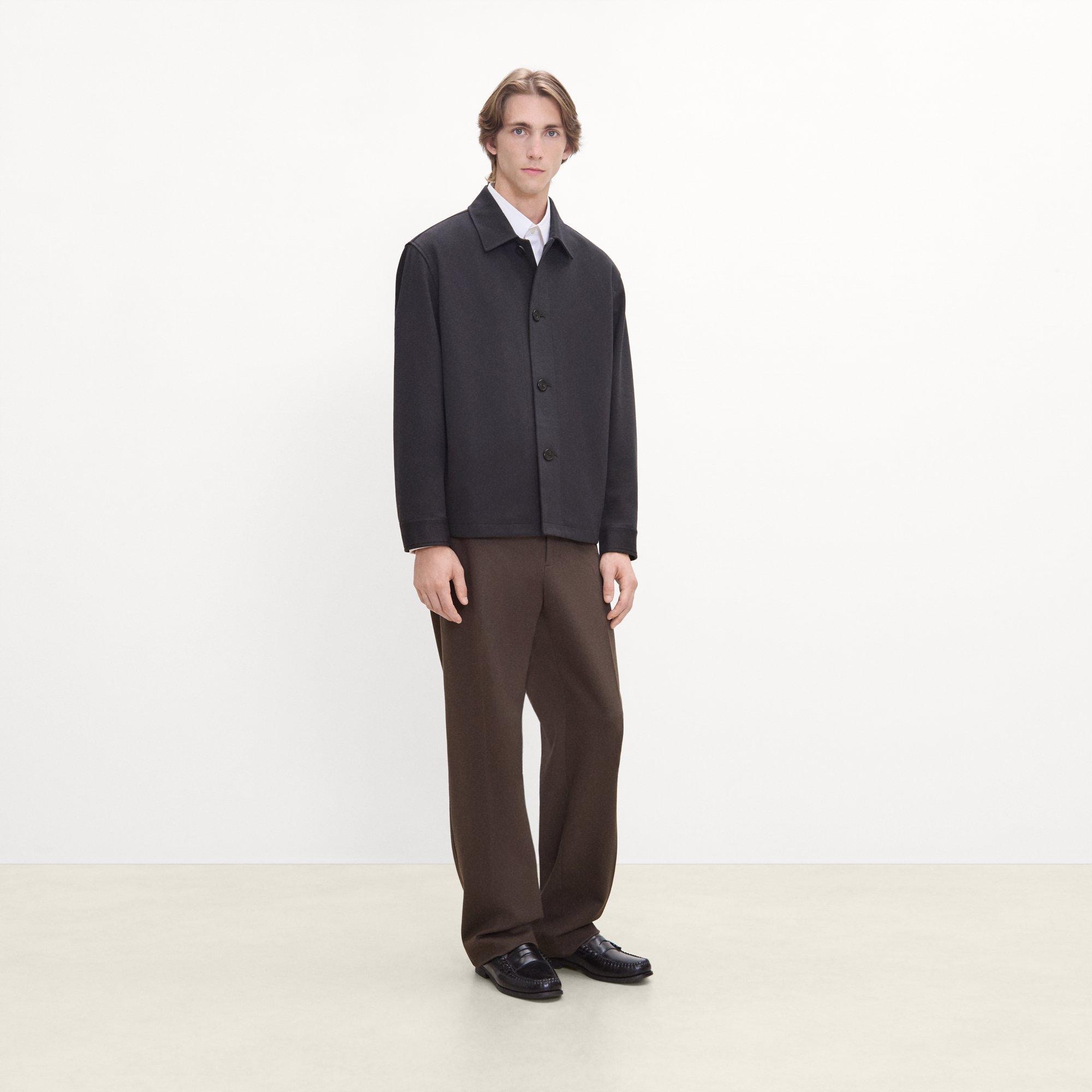 Shirt Jacket in Knit Twill