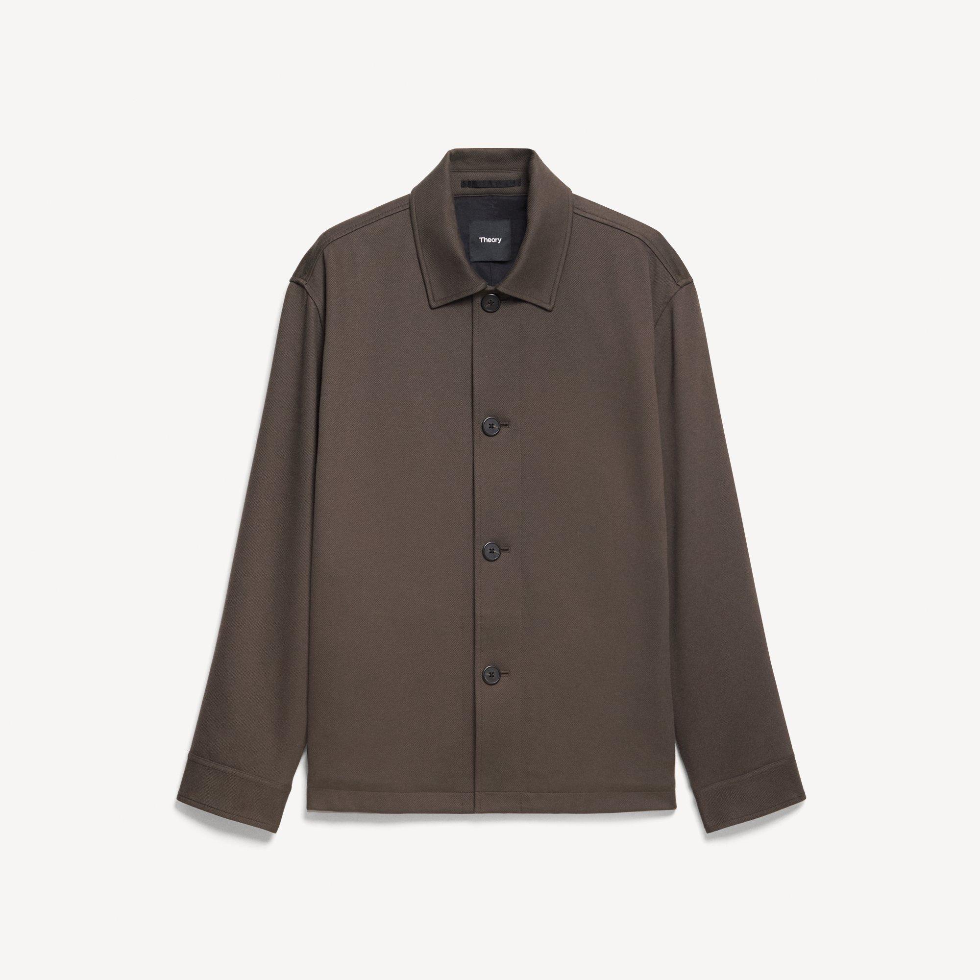 Shirt Jacket in Knit Twill