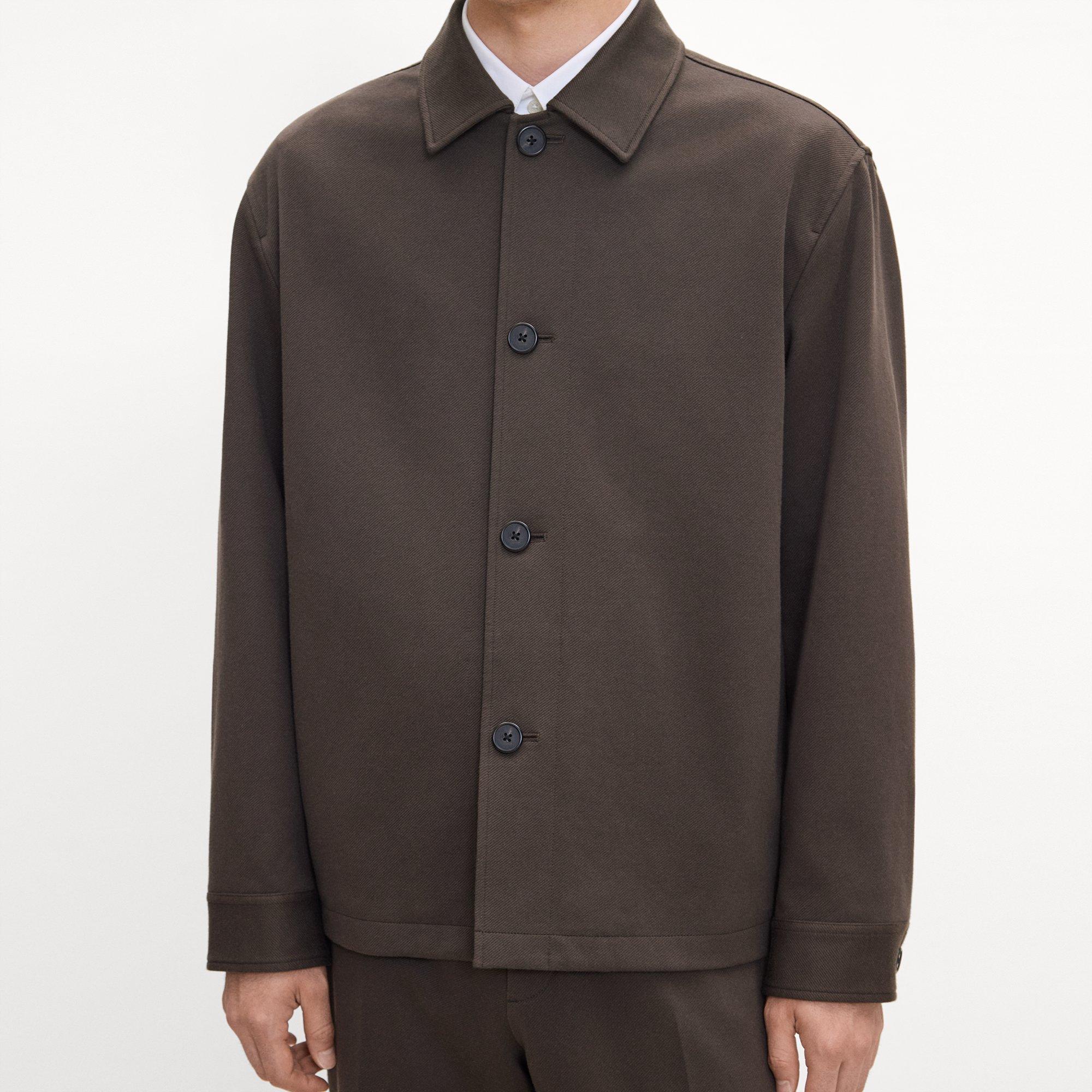 Shirt Jacket in Knit Twill