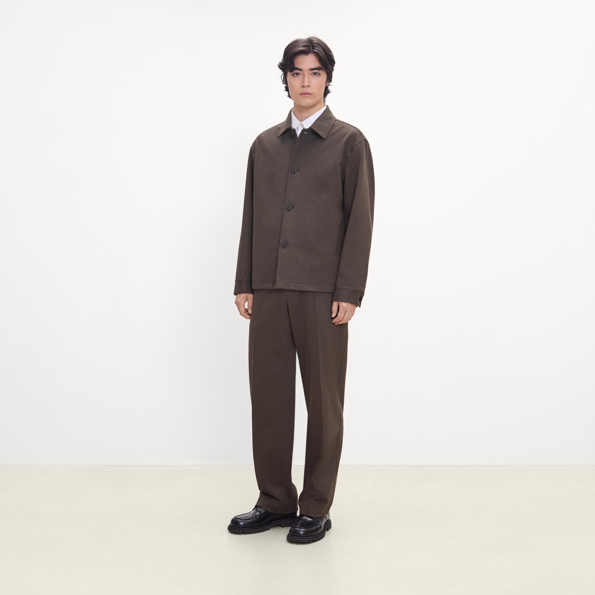 Shirt Jacket in Knit Twill