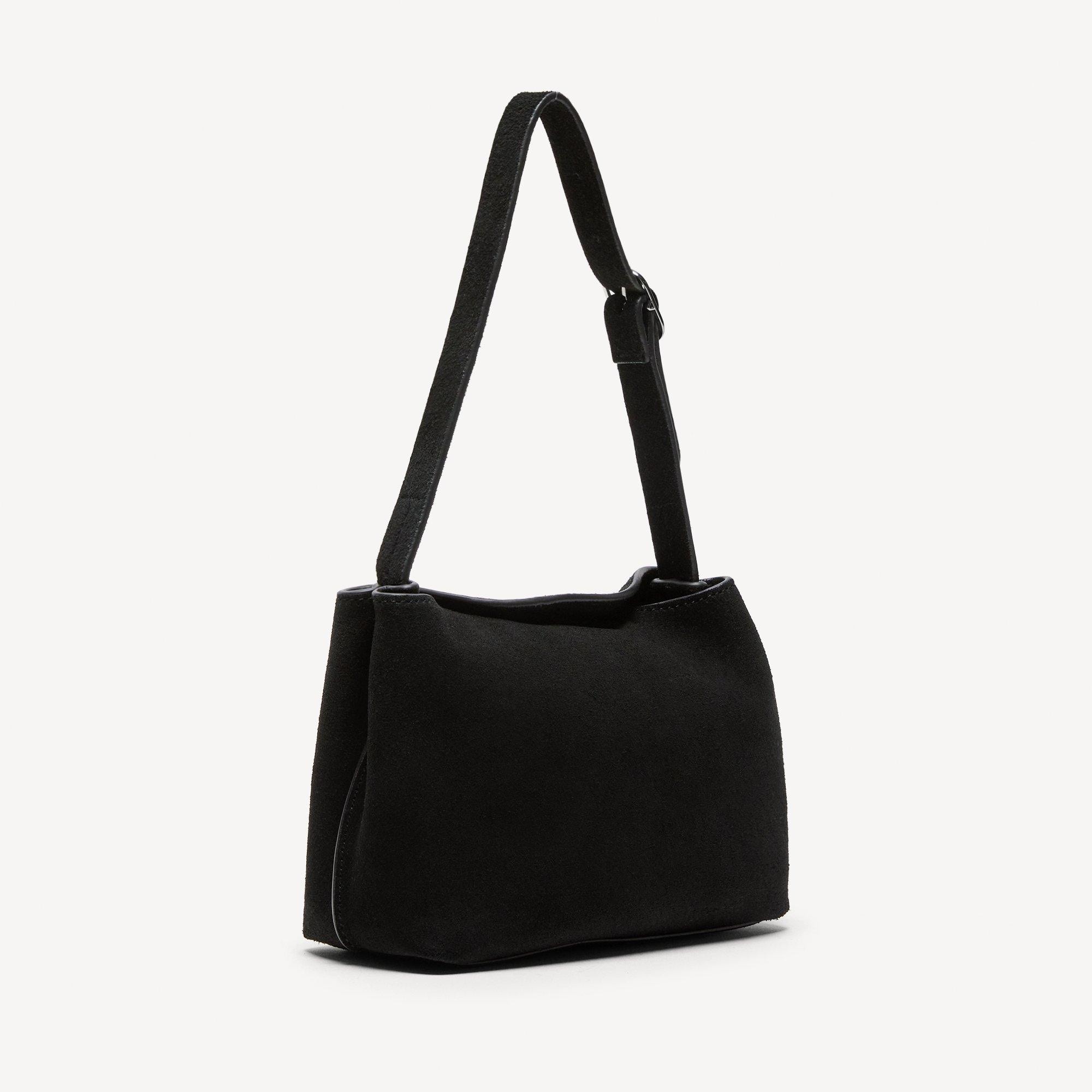Line Mini Shoulder Bag in Suede